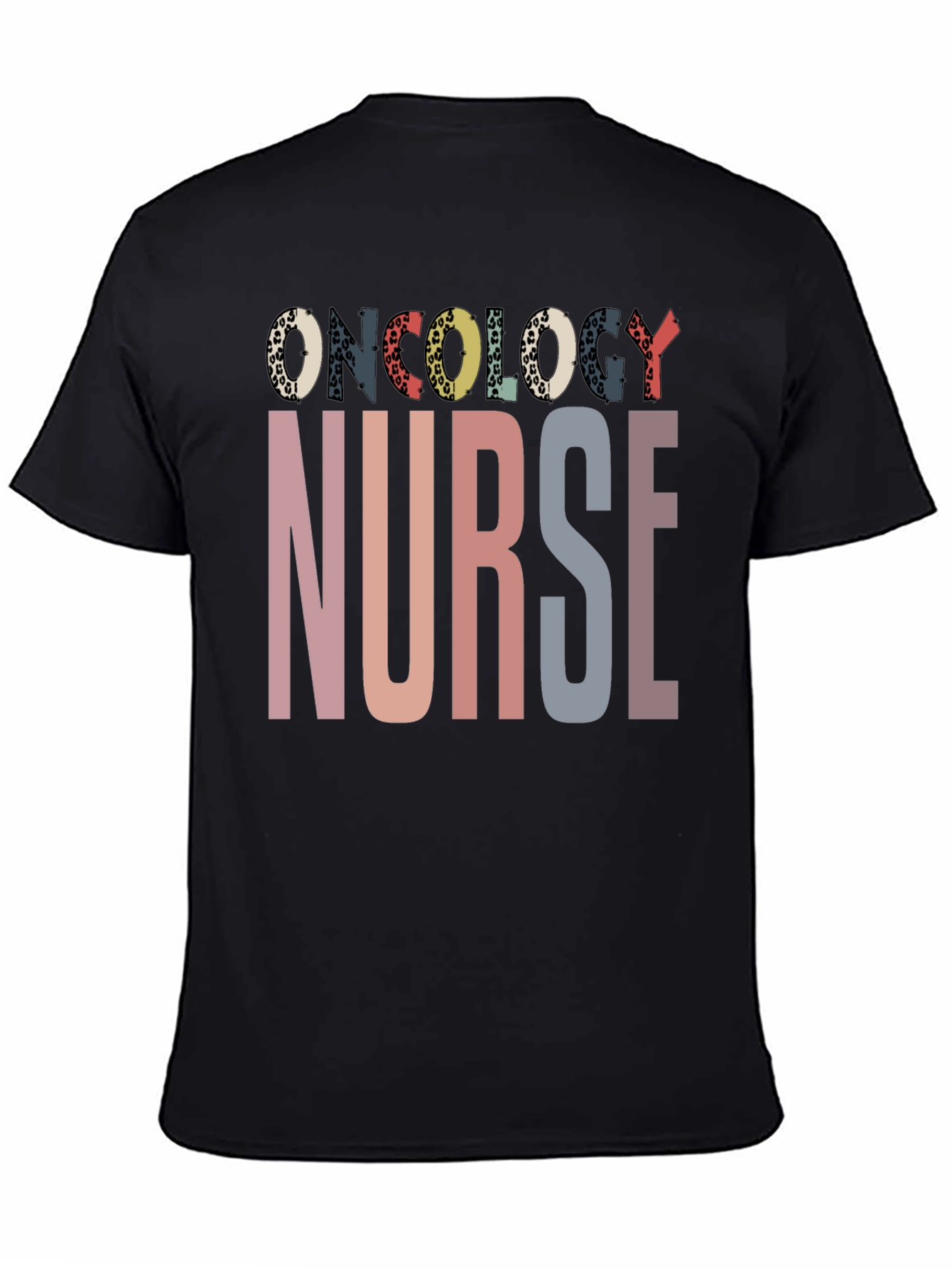 Black Oncology Nurse Graphic T-Shirt view 4