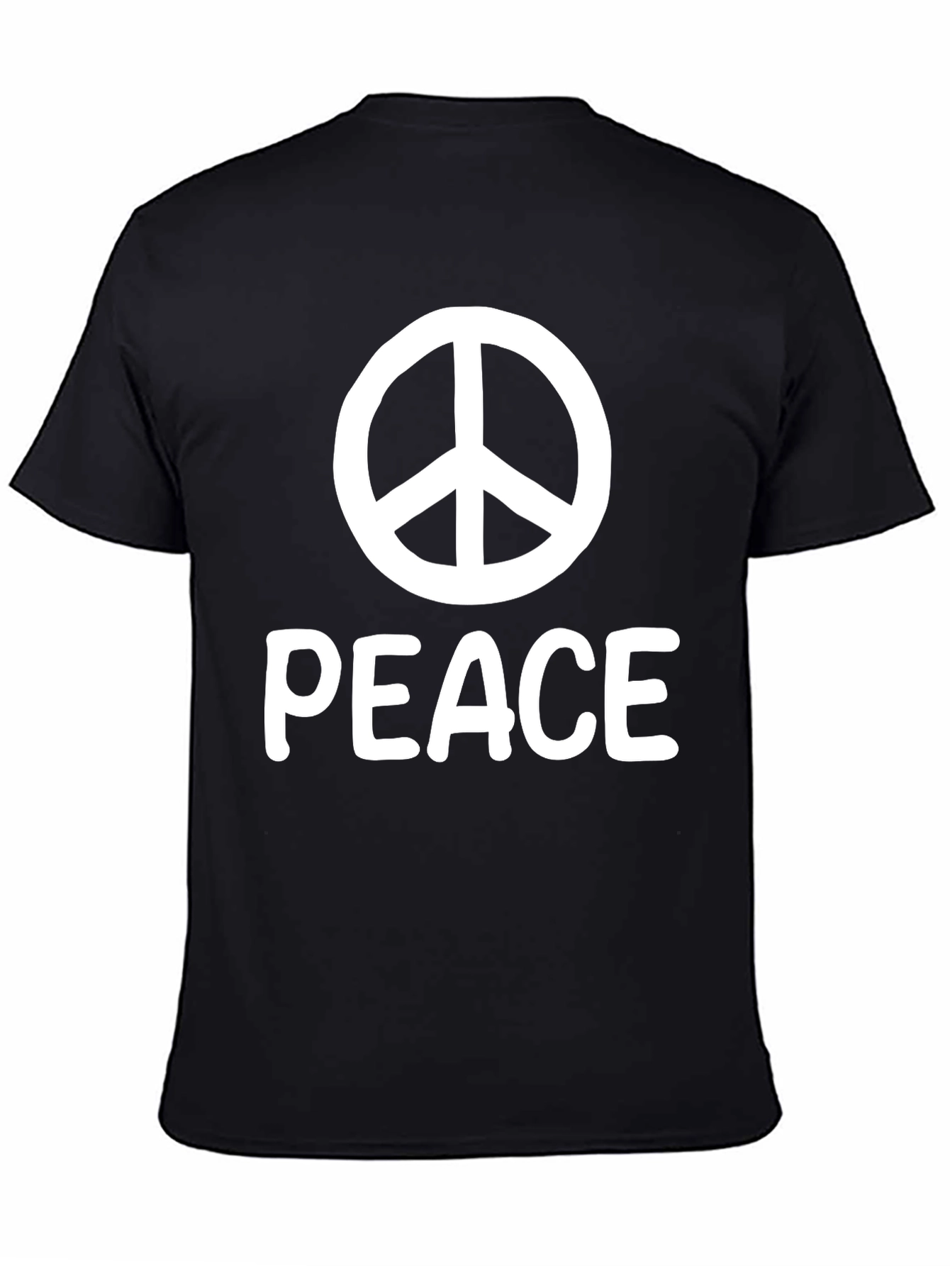 Black Peace Sign Graphic T-Shirt view 4