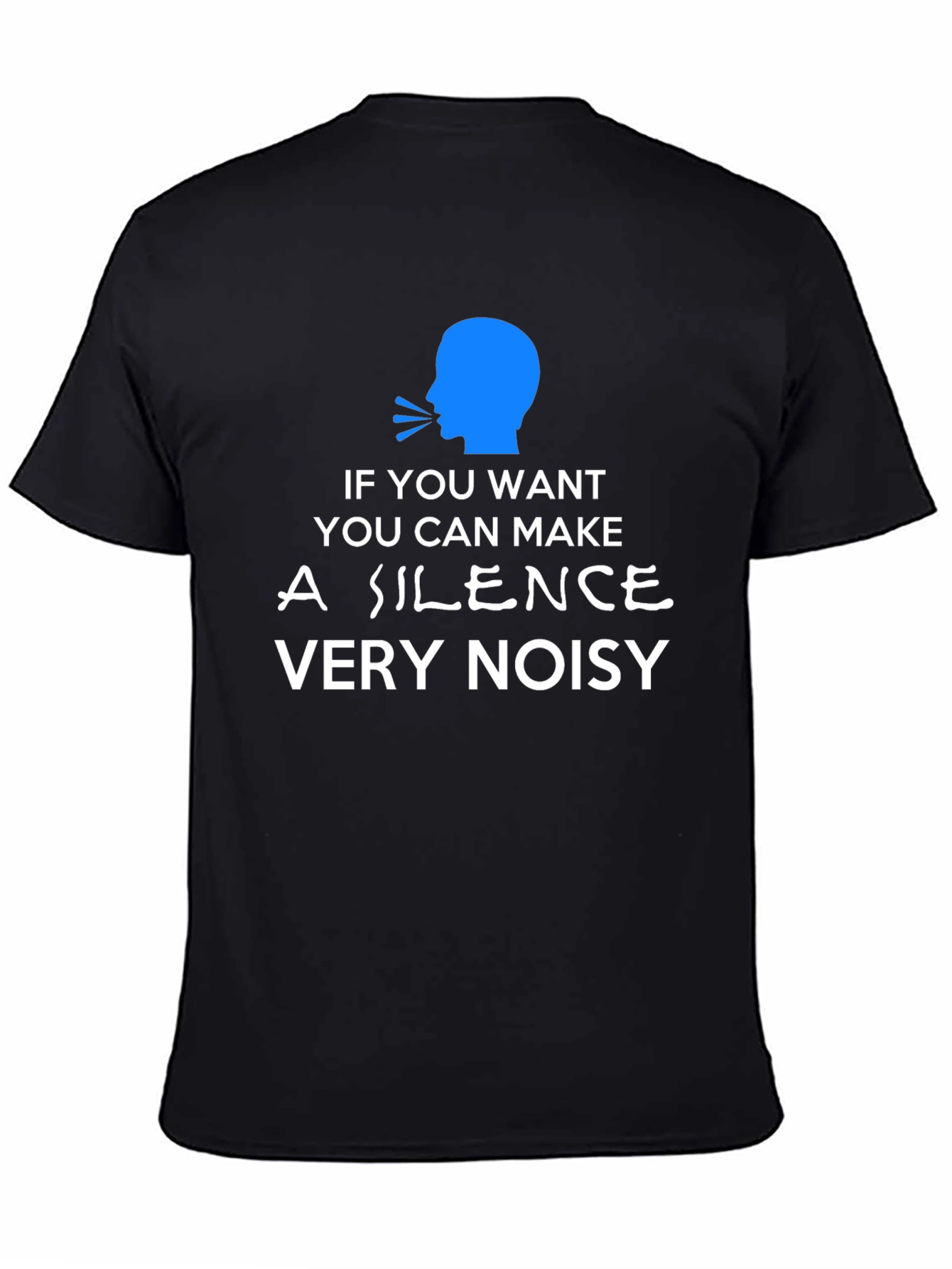 Black Silence is Noisy Graphic Tee - Black view 4