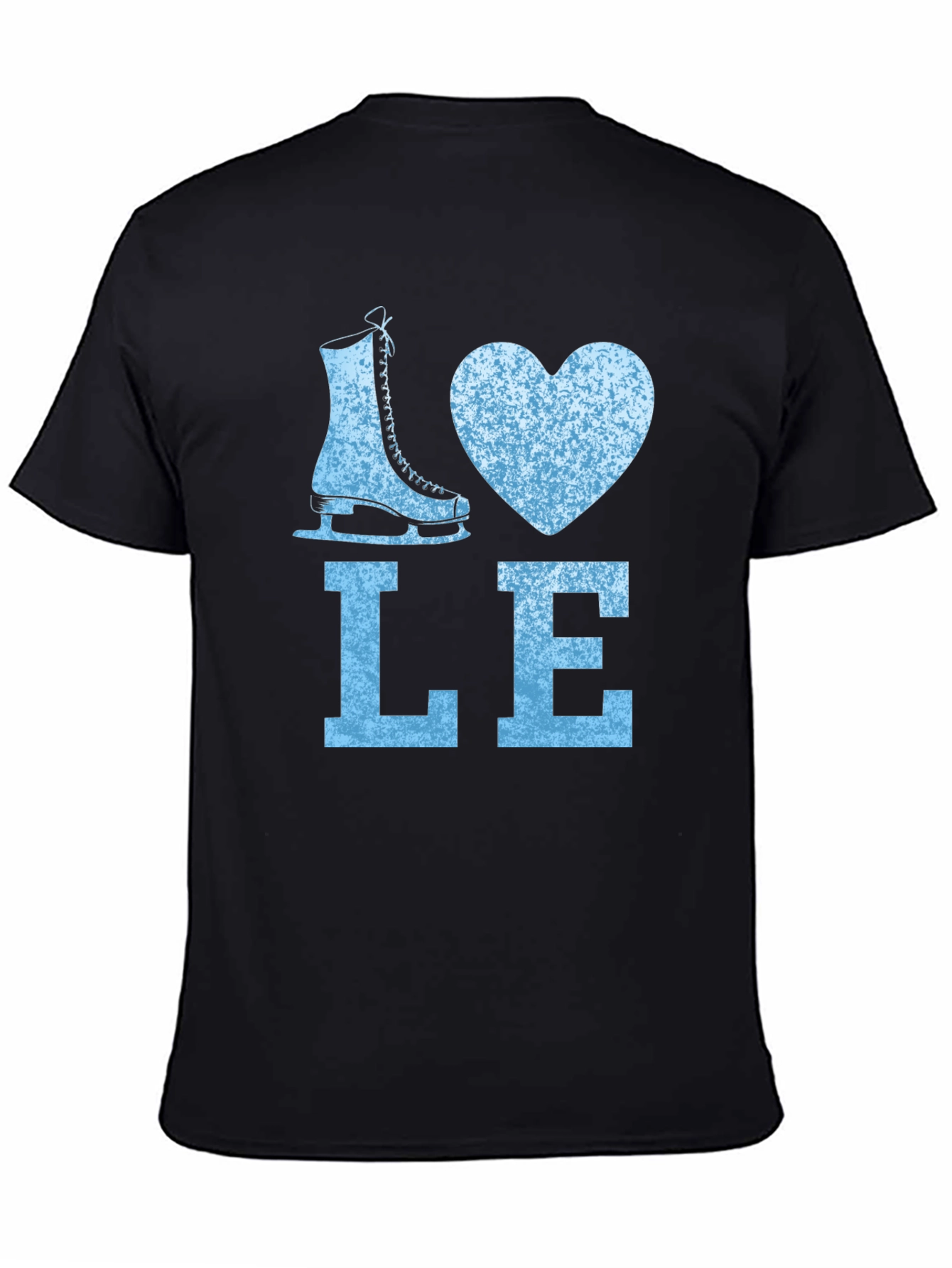 Black I Love Ice Skating Graphic Tee view 4