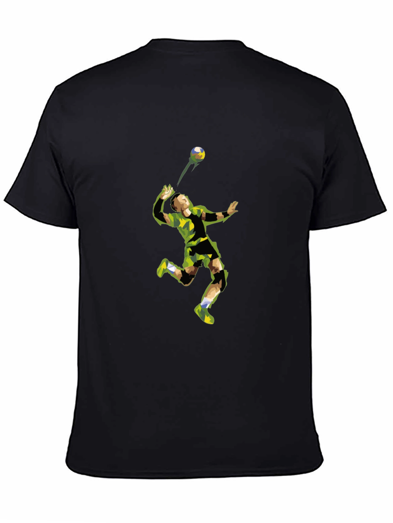 Black Volleyball Player Graphic Tee - Black view 4
