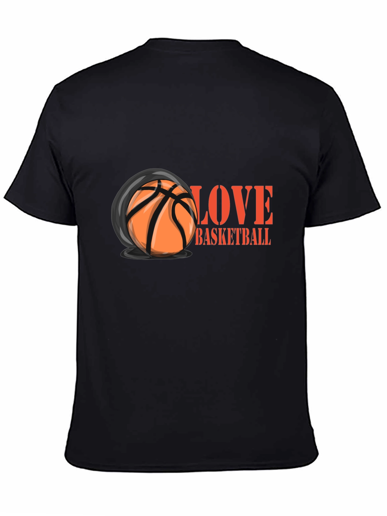 Black Love Basketball Graphic T-Shirt view 4