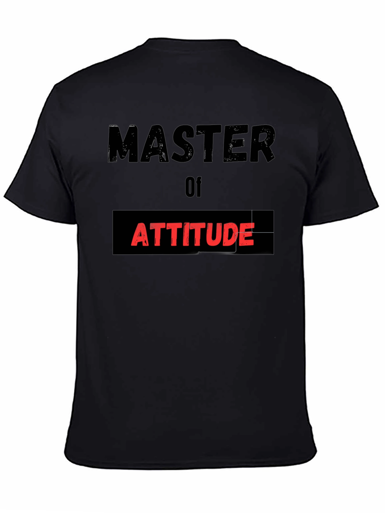 Black Master of Attitude Black T-Shirt view 4
