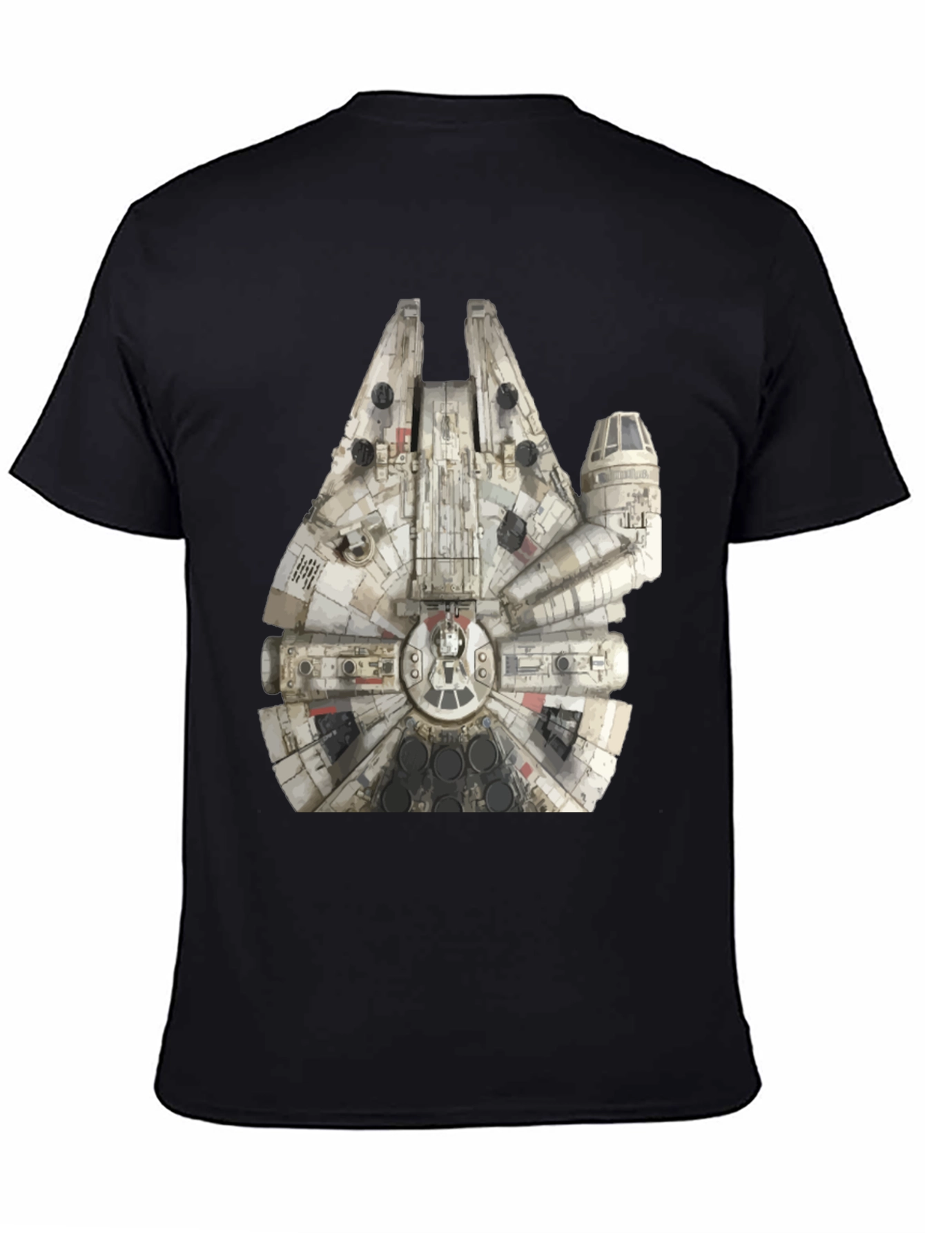 Black Millennium Falcon Graphic T-Shirt view 4