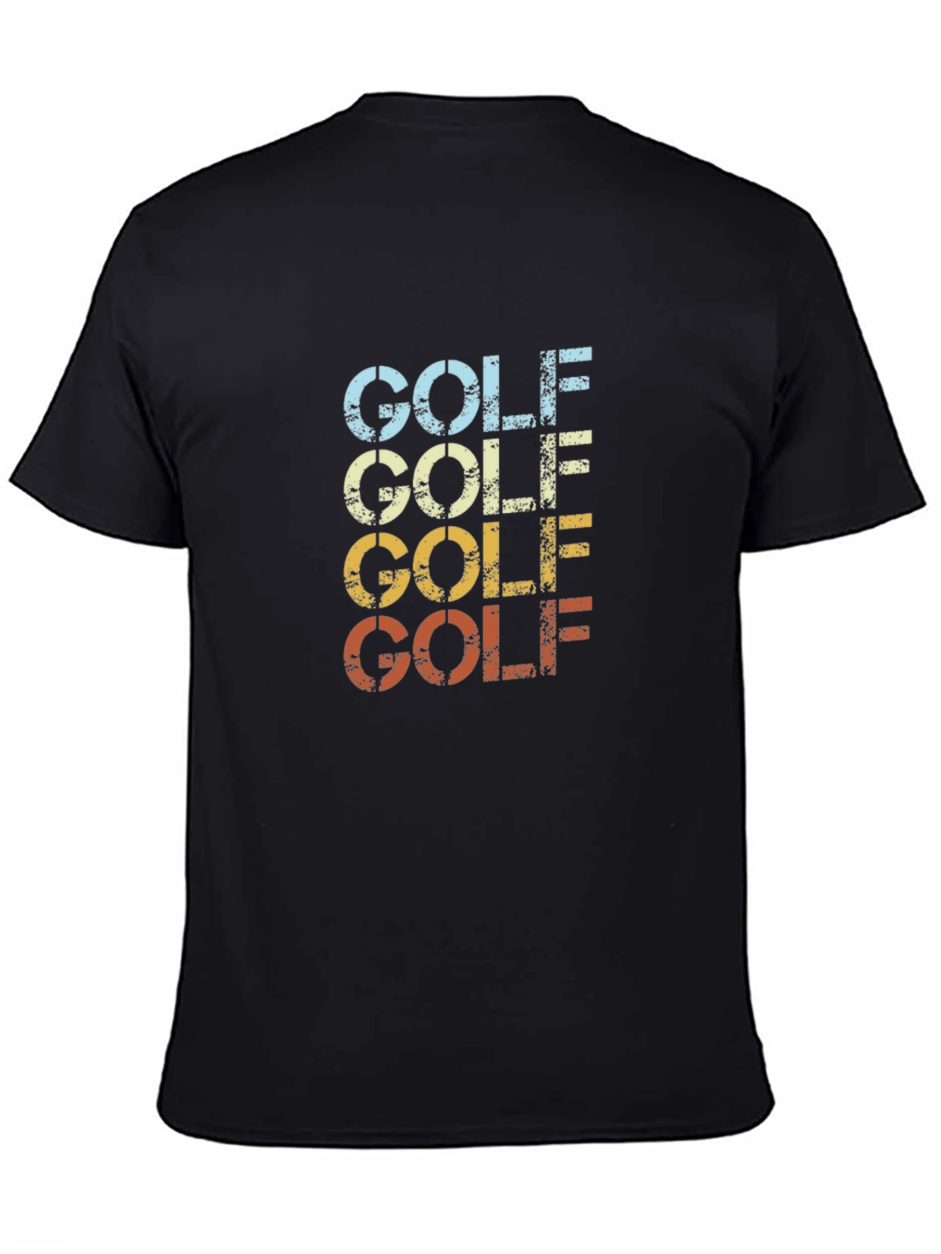 Black Retro Golf T-Shirt - Vintage Style Tee view 4
