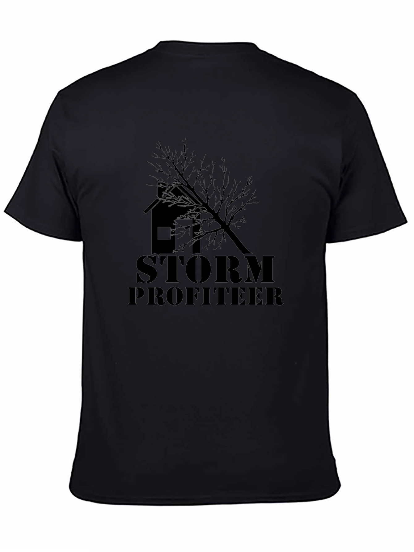Black Storm Profiteer Graphic Tee - Premium Cotton T-Shirt view 4