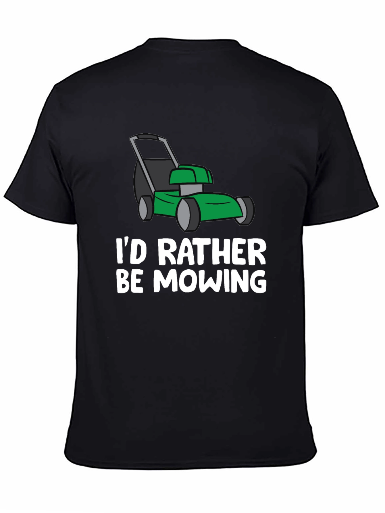 Black Funny Mowing T-Shirt - Lawn Care Humor view 4