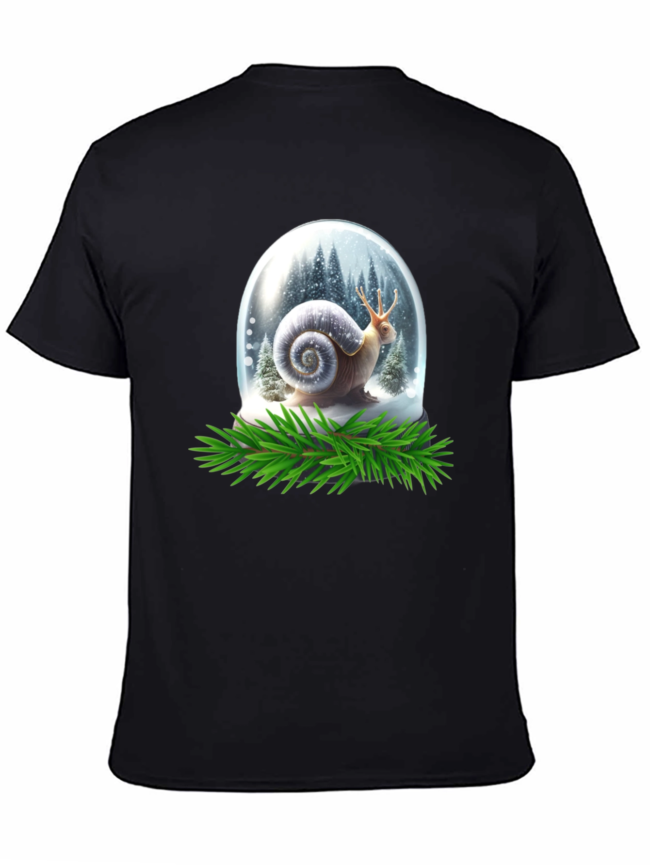 Black Snail Snow Globe Graphic Tee view 4