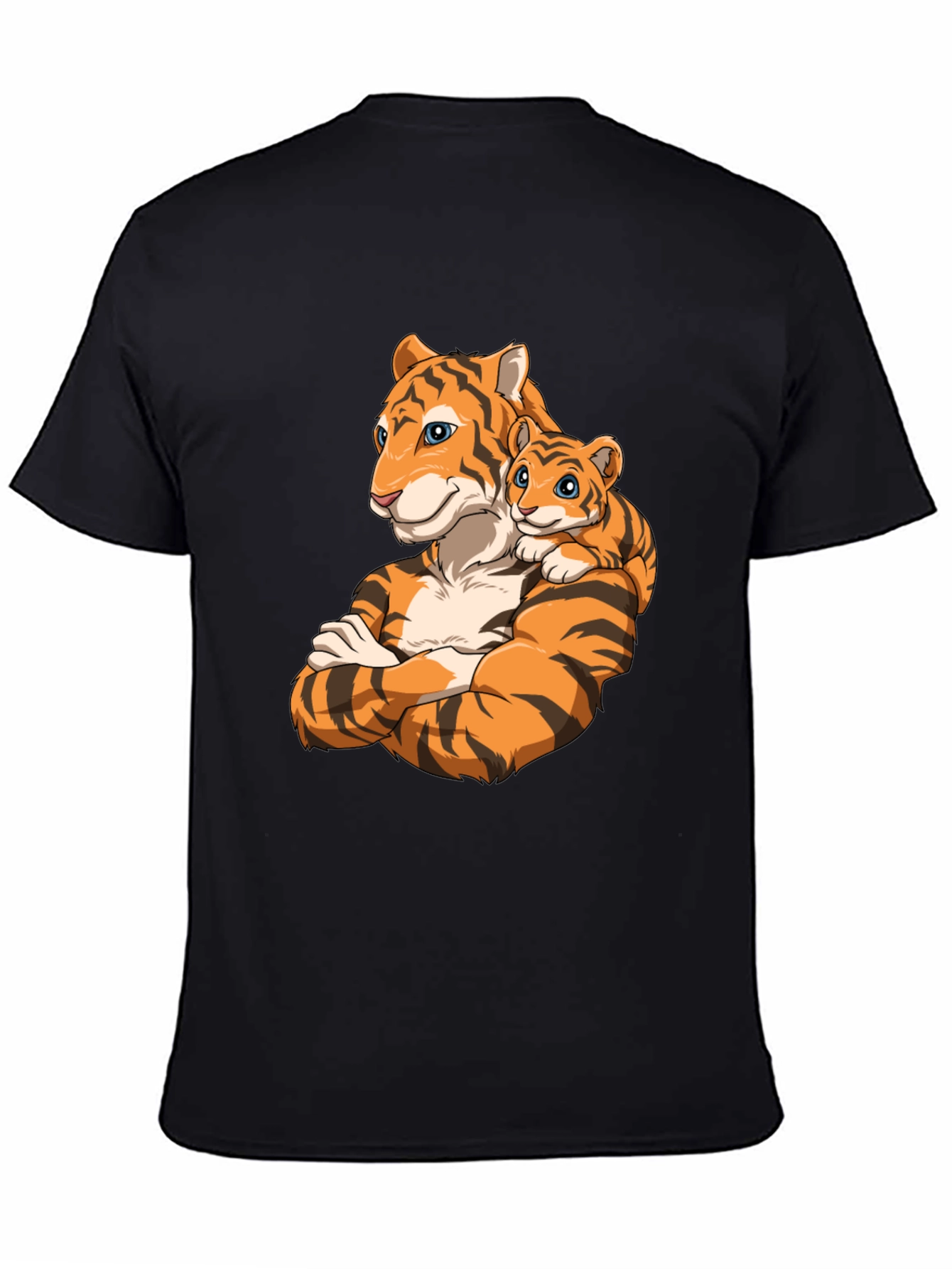 Black Tiger Family Graphic T-Shirt view 4