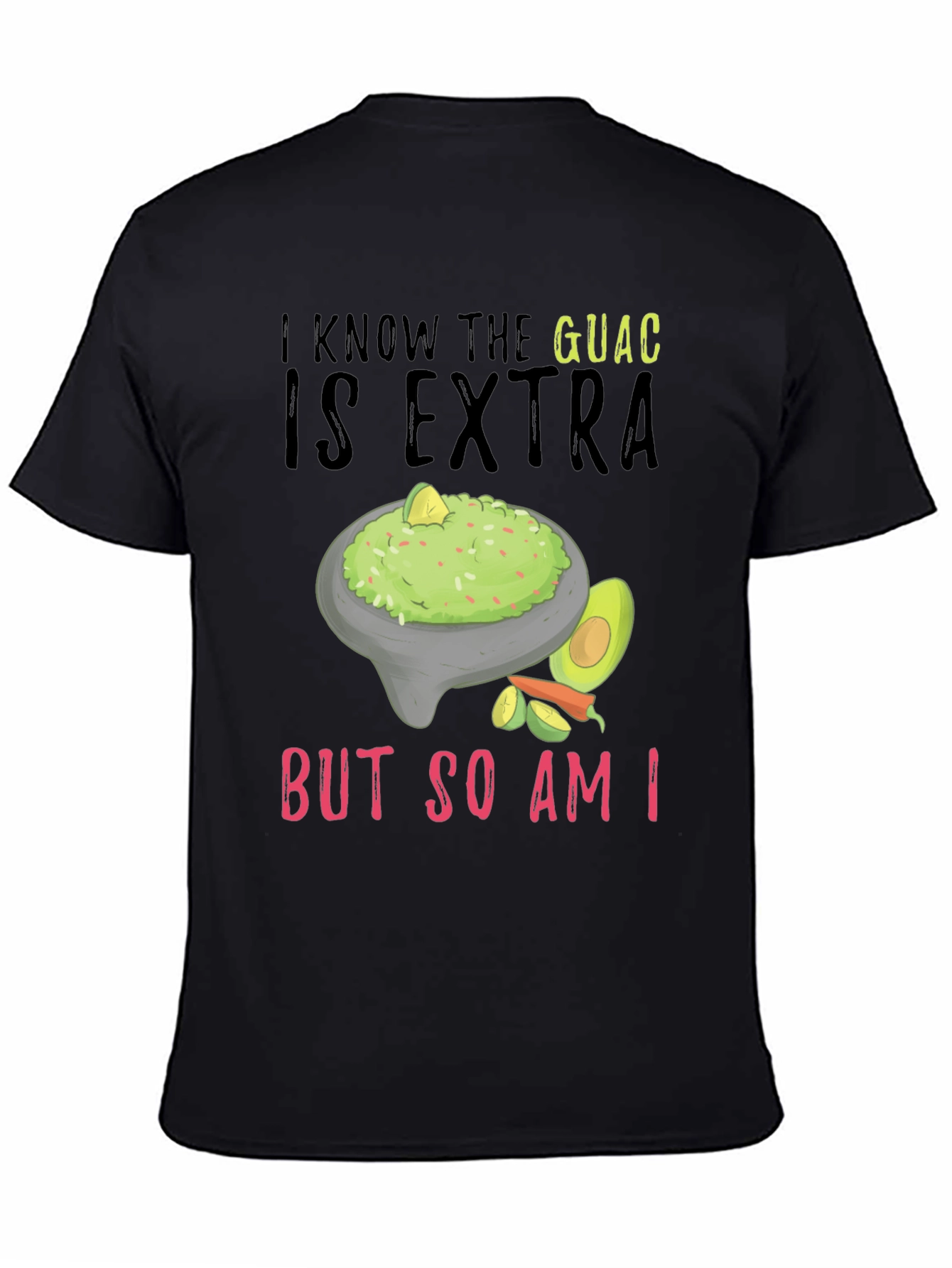 Black Guac Is Extra Funny Graphic Tee view 4