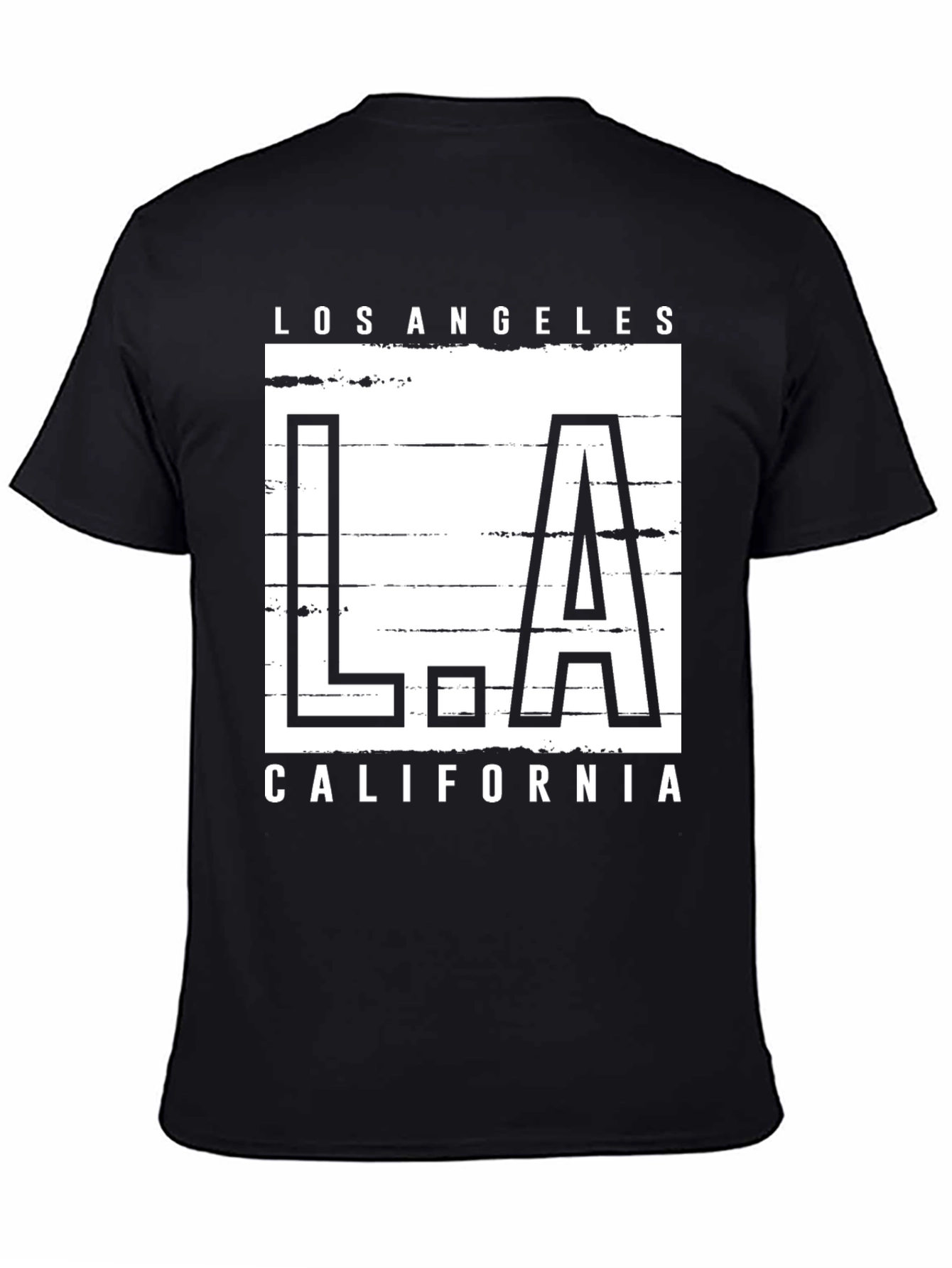 Black Los Angeles California Graphic Tee - Black view 4