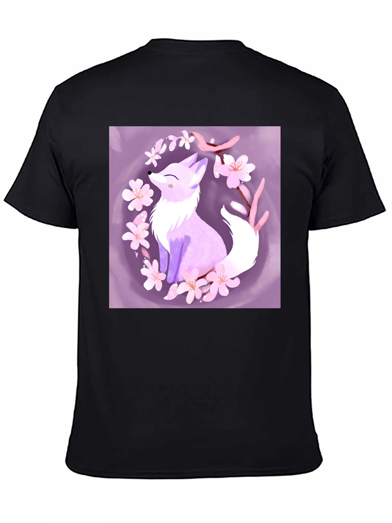 Black Fox Blossom Graphic Tee - Stylish & Unique view 4