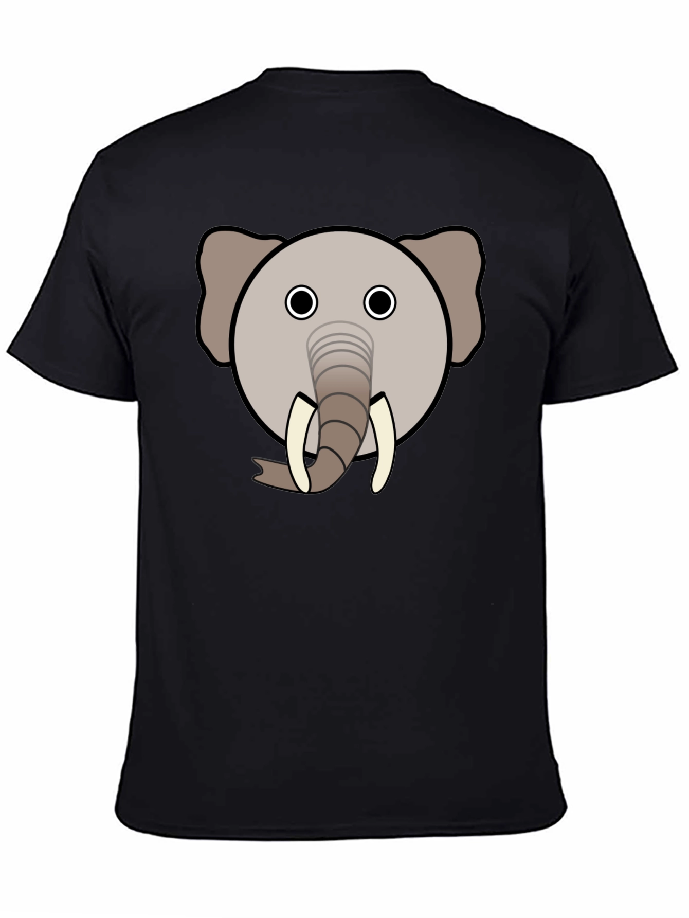 Black Elephant Graphic Tee - Black Short Sleeve Shirt view 4
