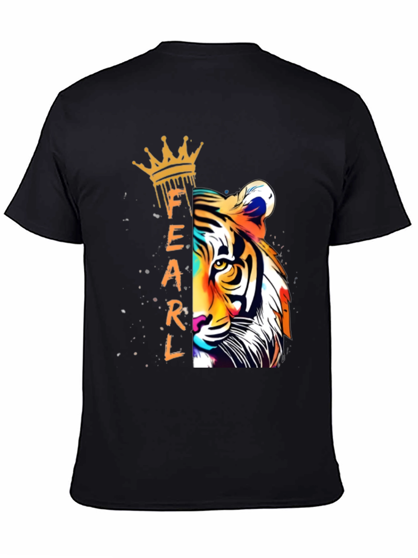 Black Fearless Tiger Graphic Tee - Black view 4