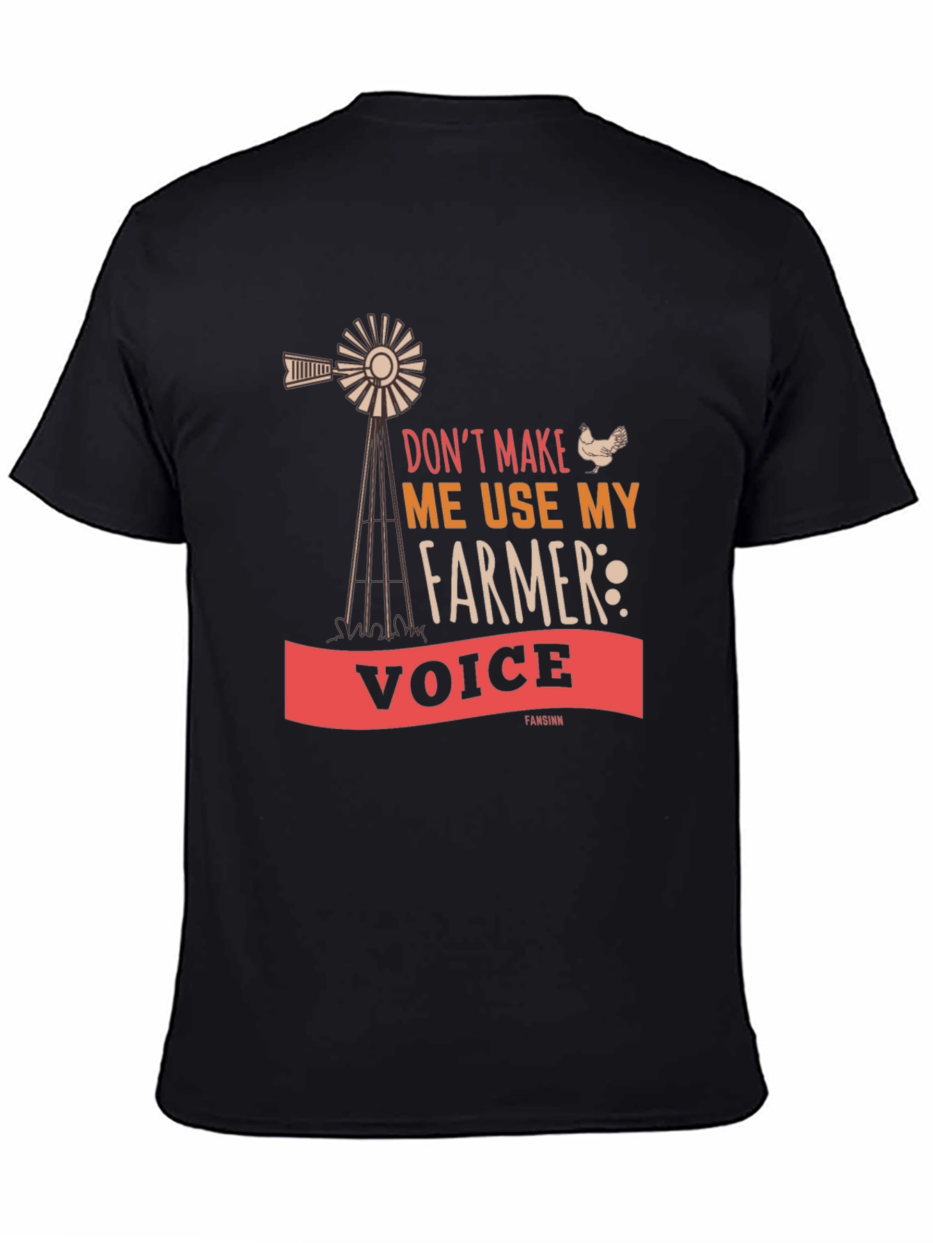 Black Don't Make Me Use My Farmer Voice T-Shirt view 4
