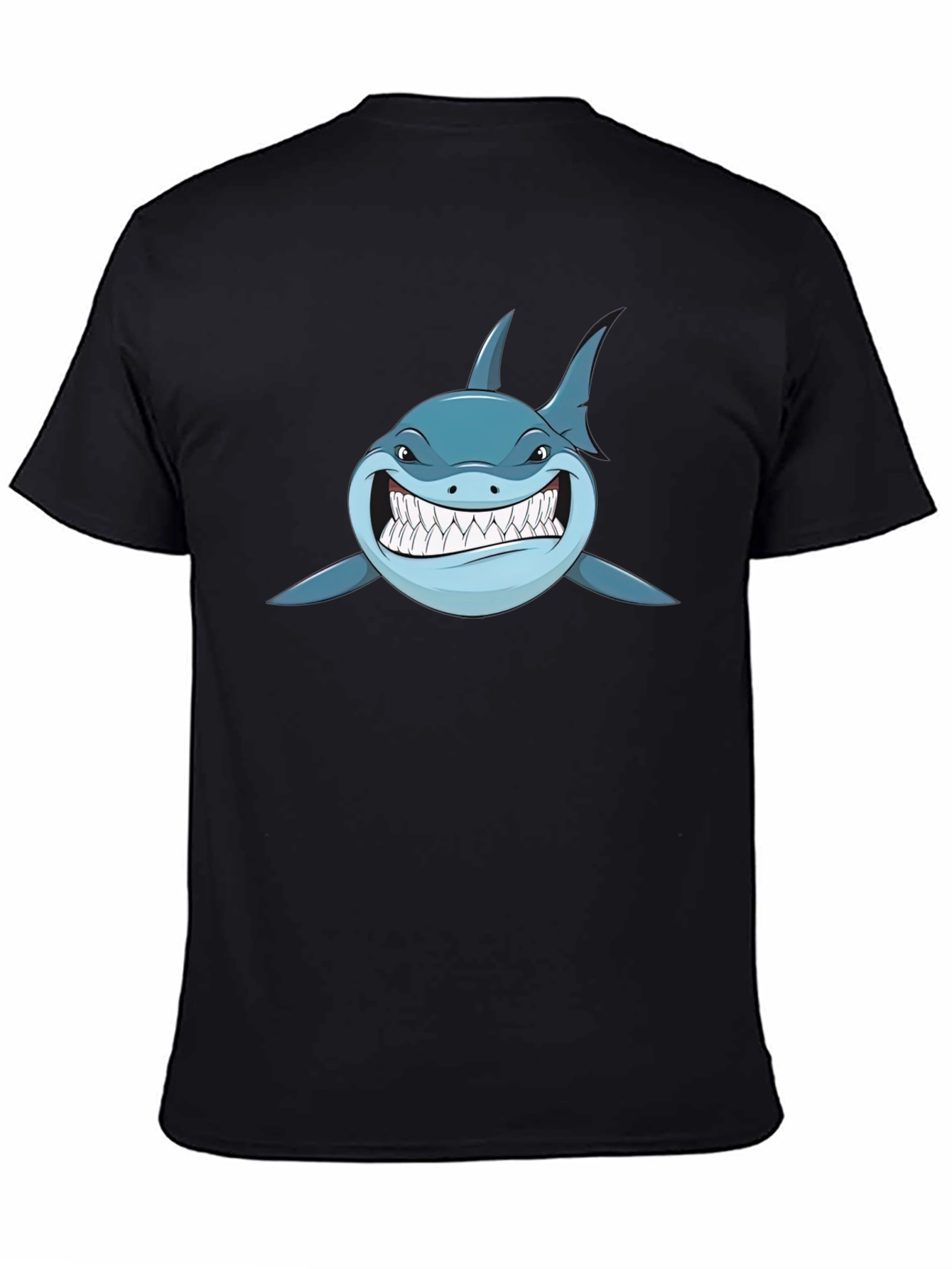 Black Shark Graphic Print Black T-Shirt for Men view 4