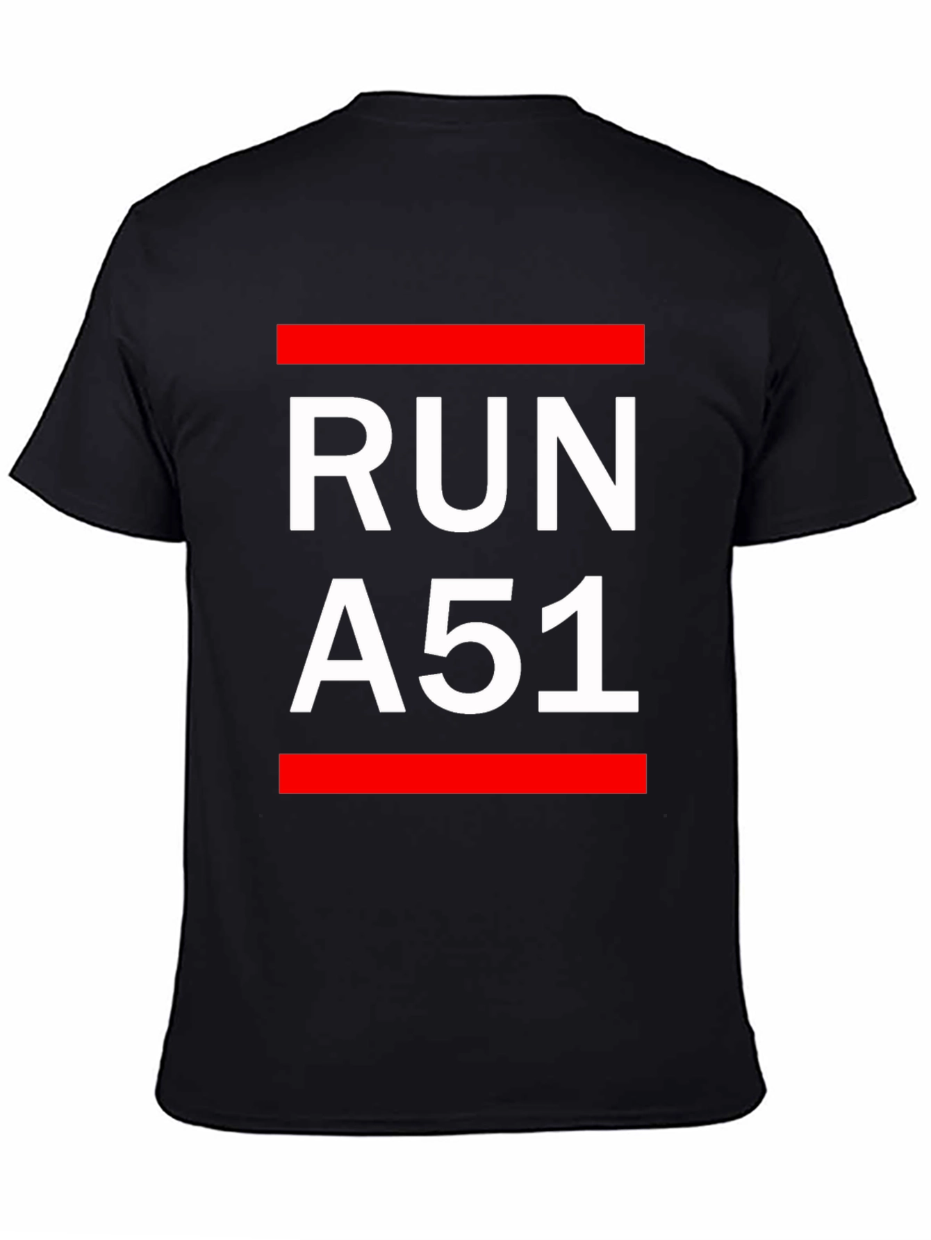 Black Run A51 Graphic T-Shirt - Black view 4