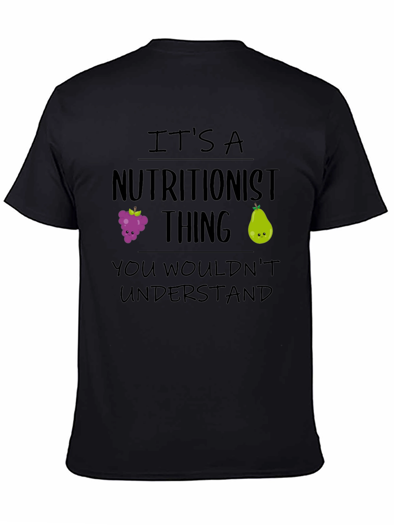 Black Nutritionist Thing T-Shirt - Funny Foodie Tee view 4