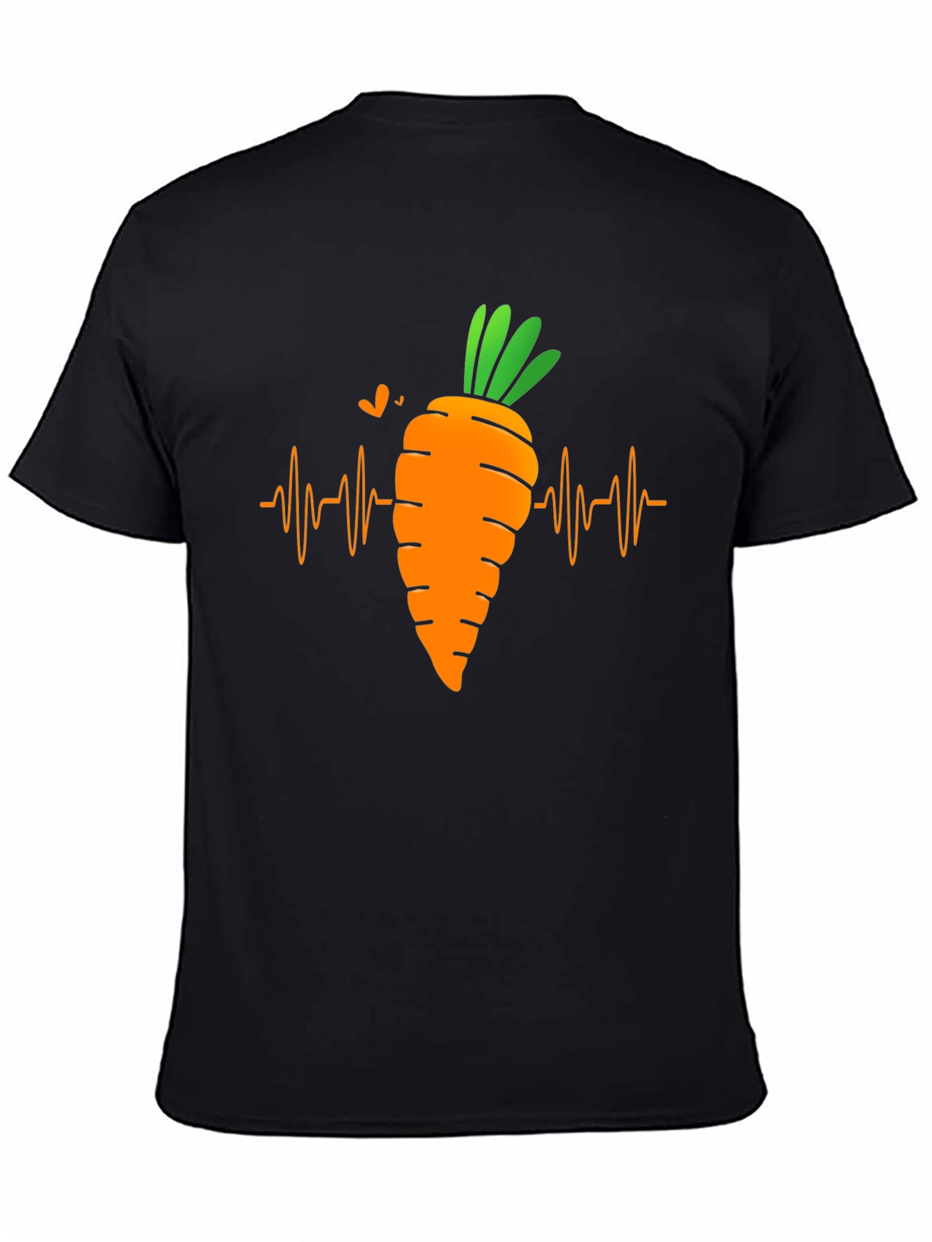 Black Carrot Heartbeat T-Shirt - Funny Vegan Tee view 4