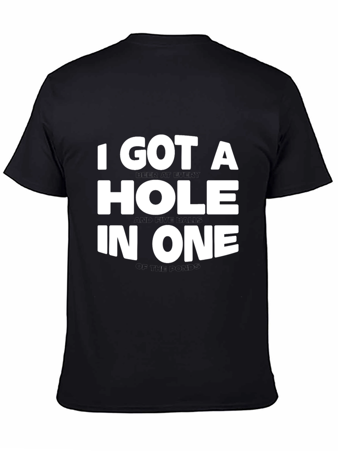 Black Hole In One Graphic Tee - Golf Lover's T-Shirt view 4