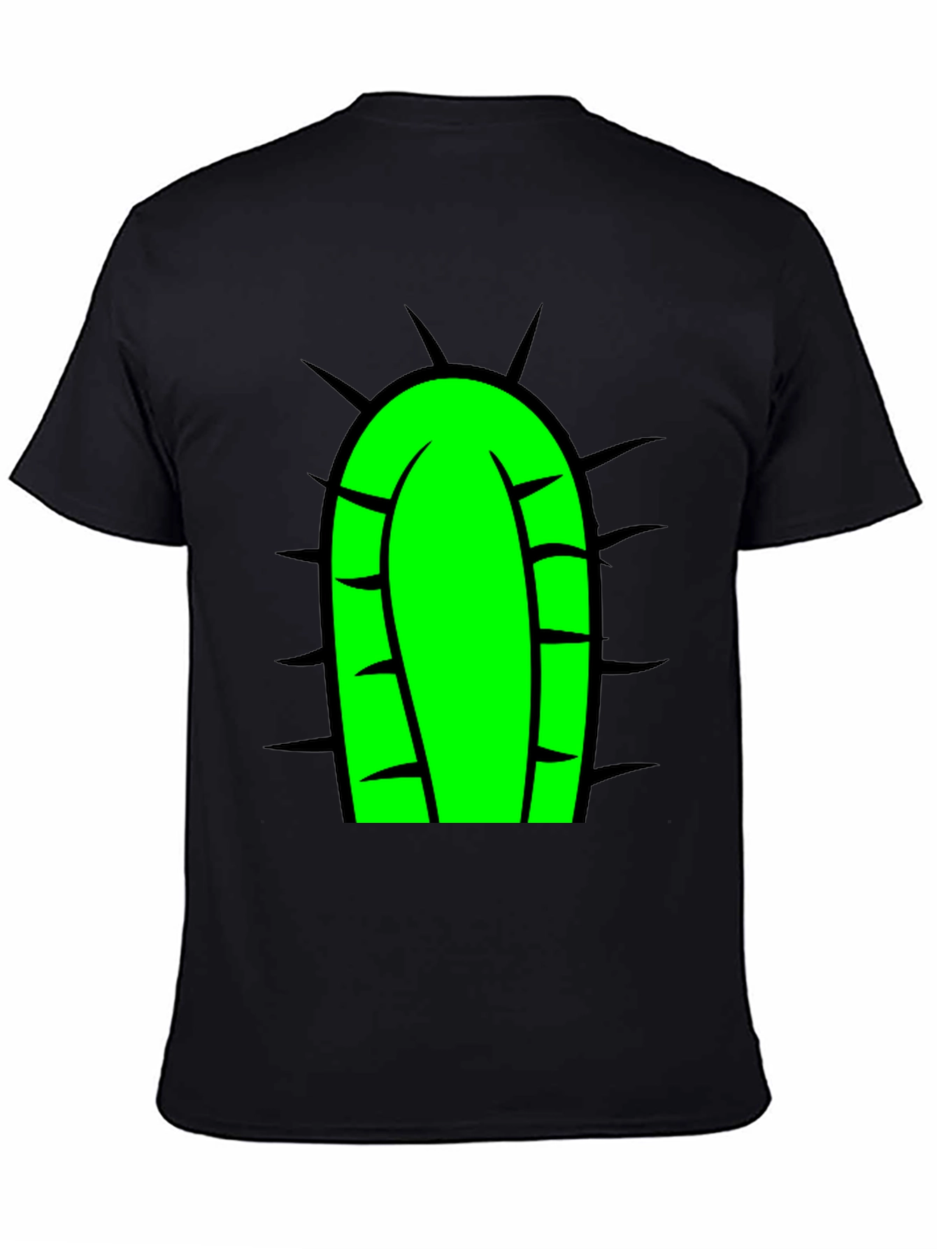 Black Cactus Tee - Fun Graphic Print T-Shirt view 4