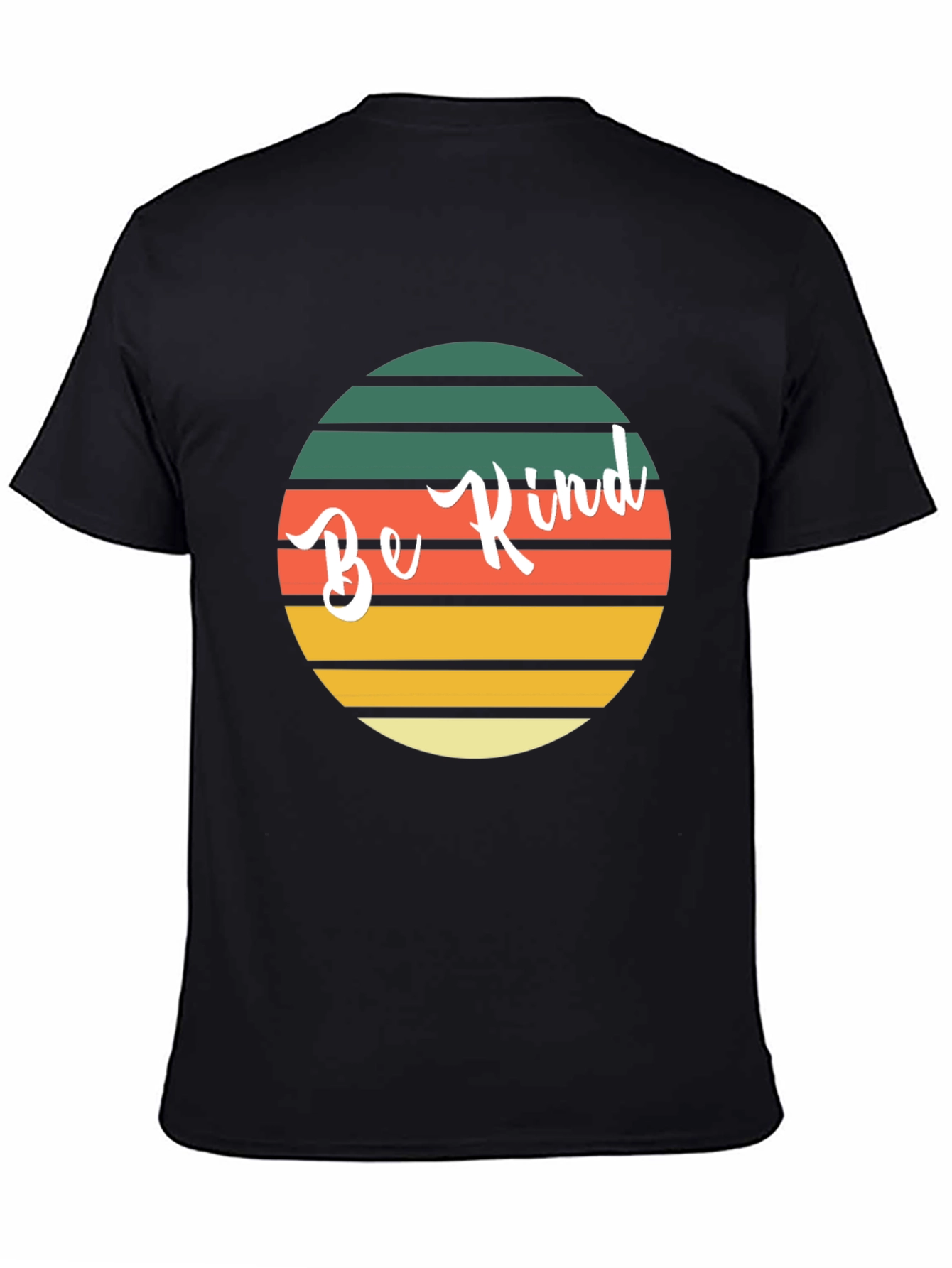 Black Be Kind Retro Style Graphic Tee view 4