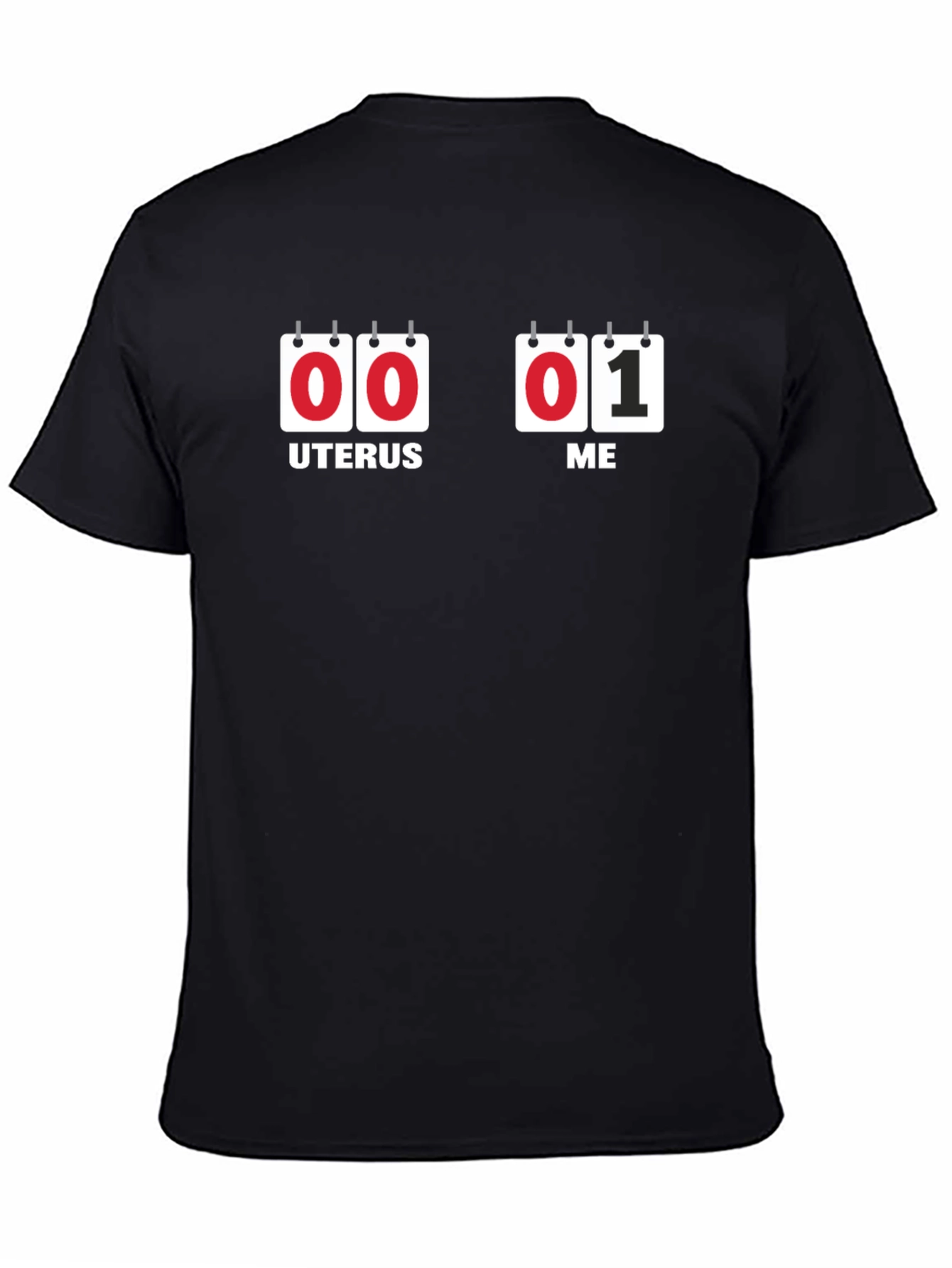 Black Uterus 00 Me 01 T-Shirt Humor Tee view 4