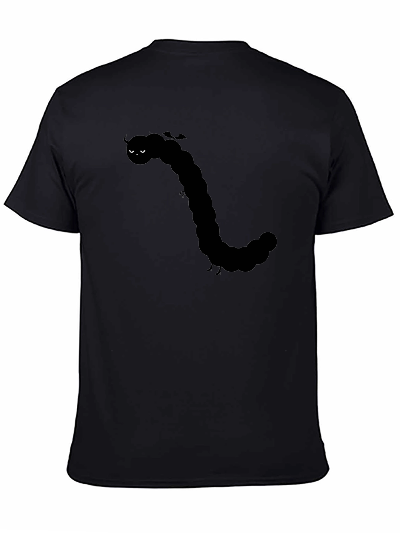 Black Caterpillar Graphic Tee - Black Cotton Shirt view 4