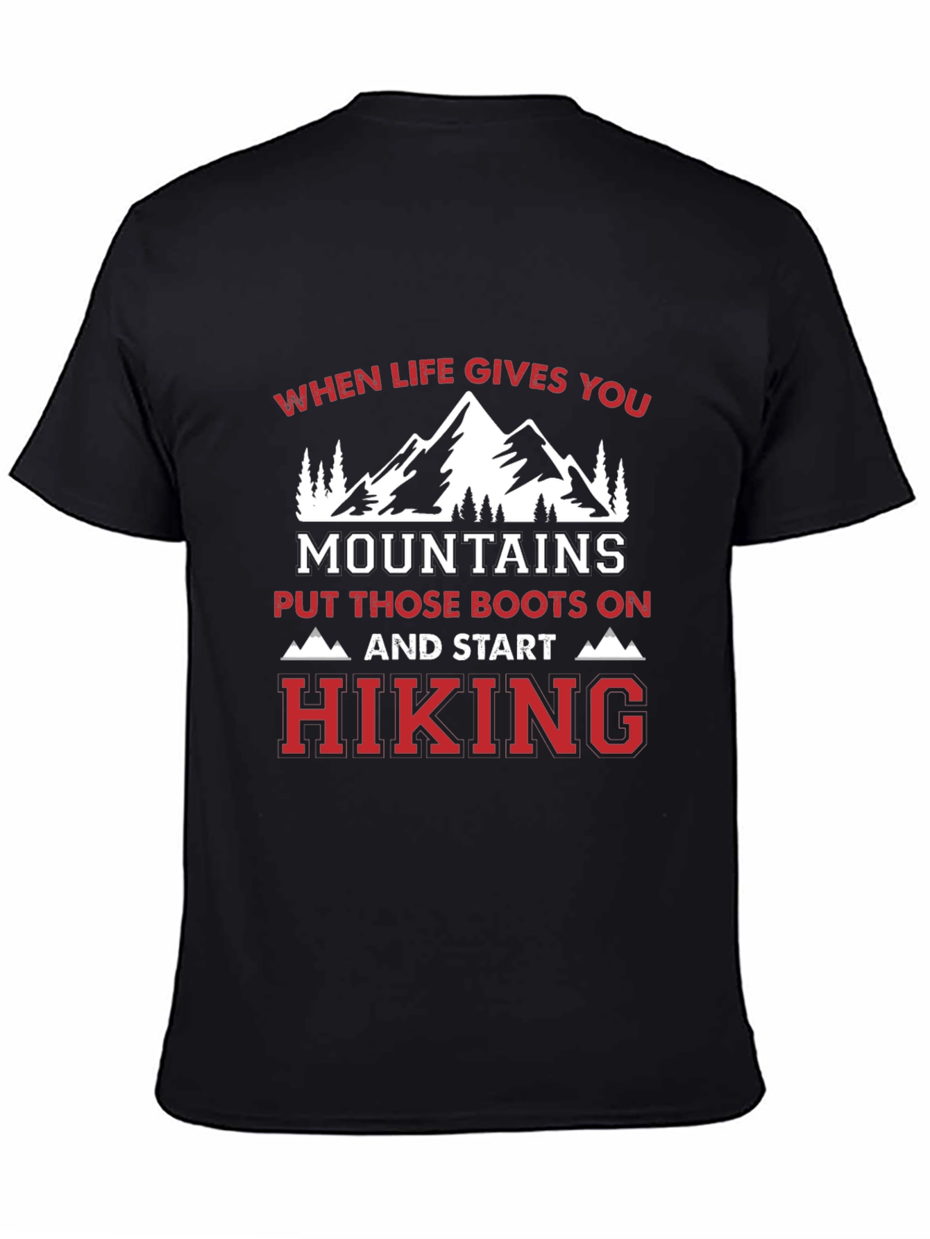 Black Hiking Adventure Graphic Tee view 4