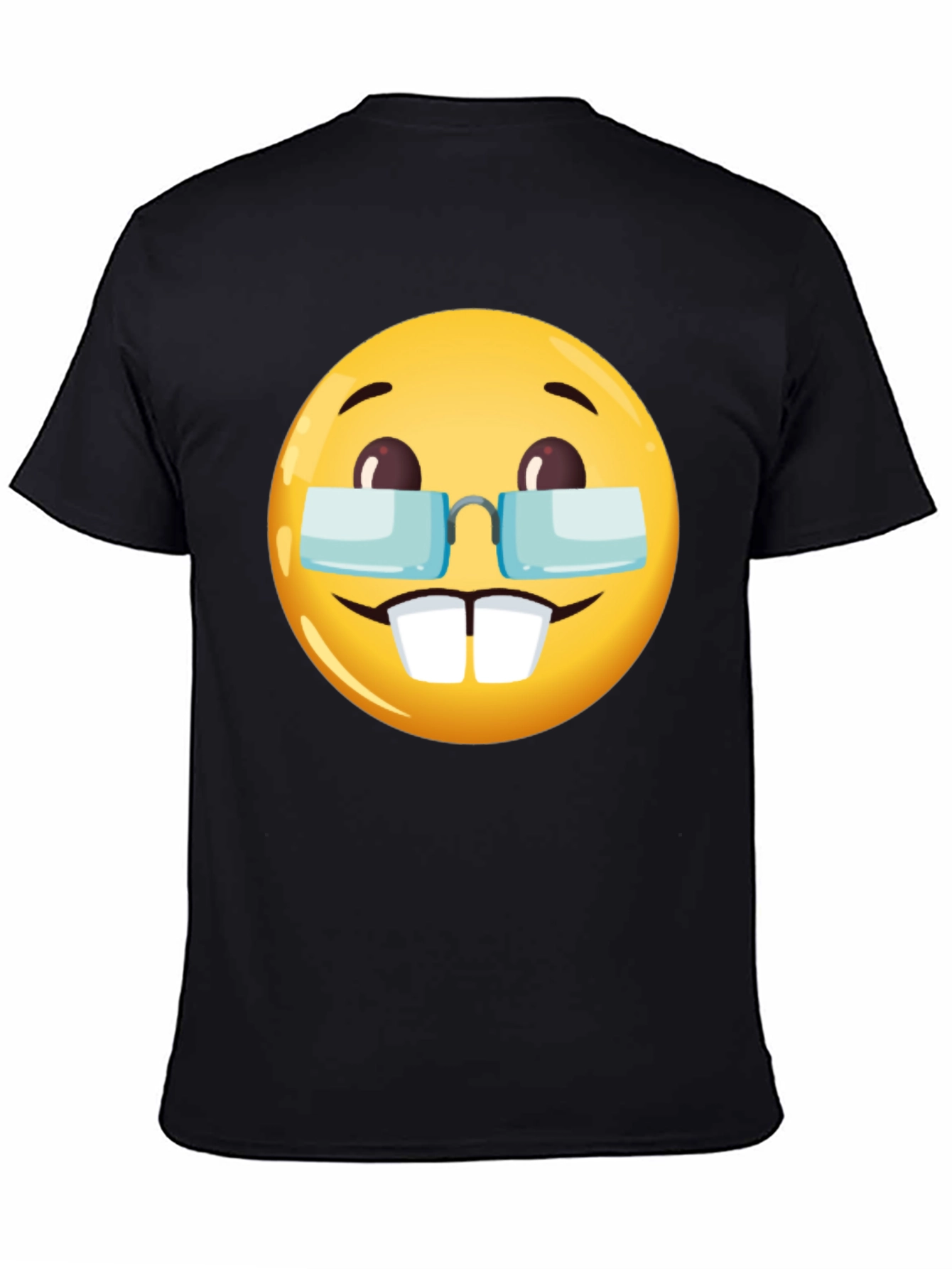 Black Emoji Geek T-Shirt - Nerd Emoji Tee view 4