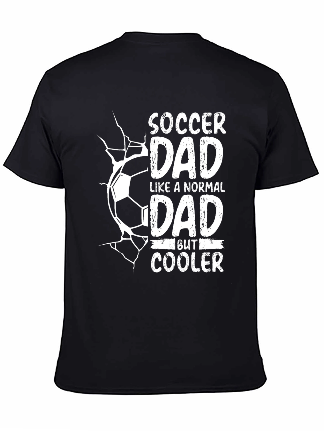 Black Soccer Dad Cooler Black T-Shirt view 4
