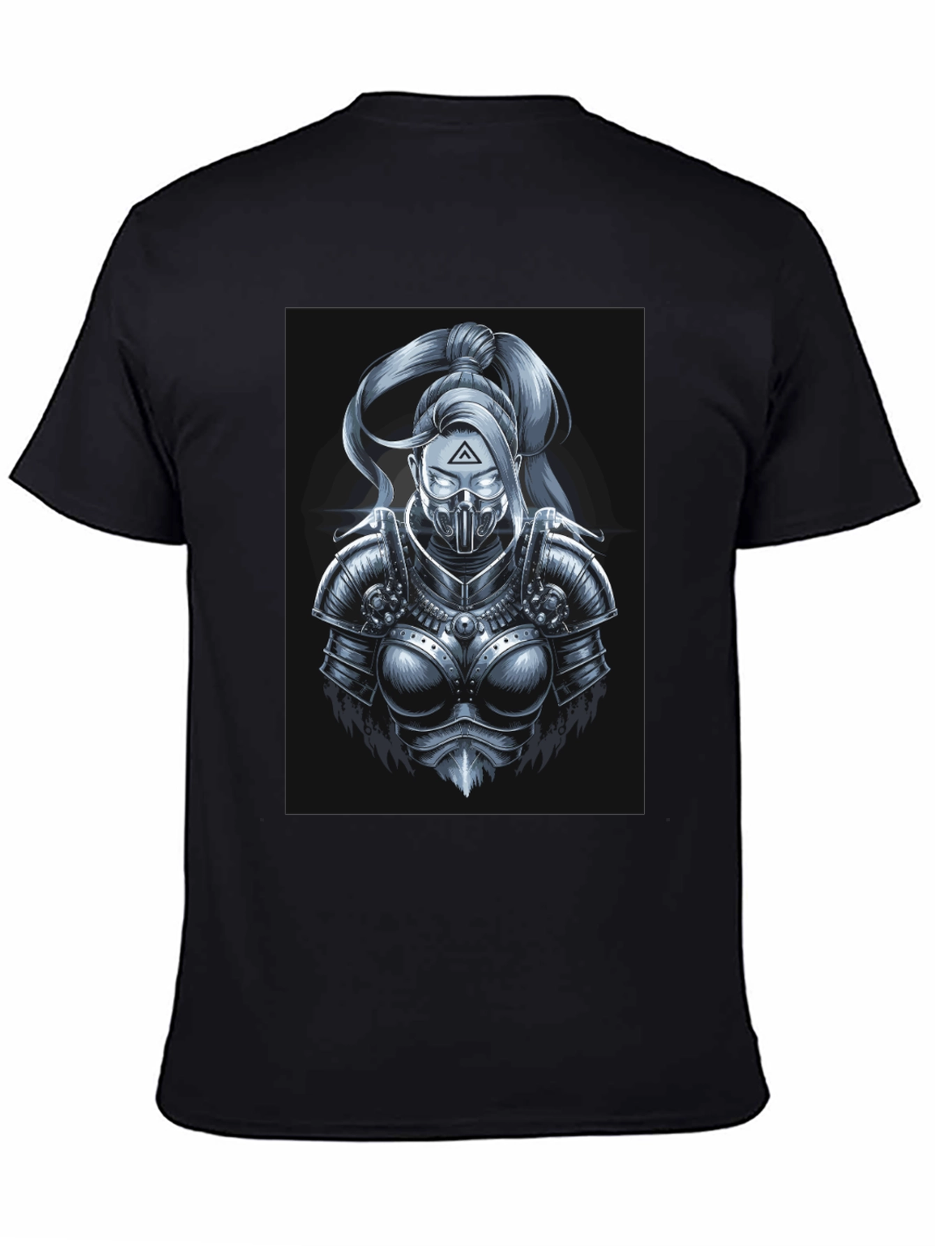 Black Futuristic Knight T-Shirt - Black view 4