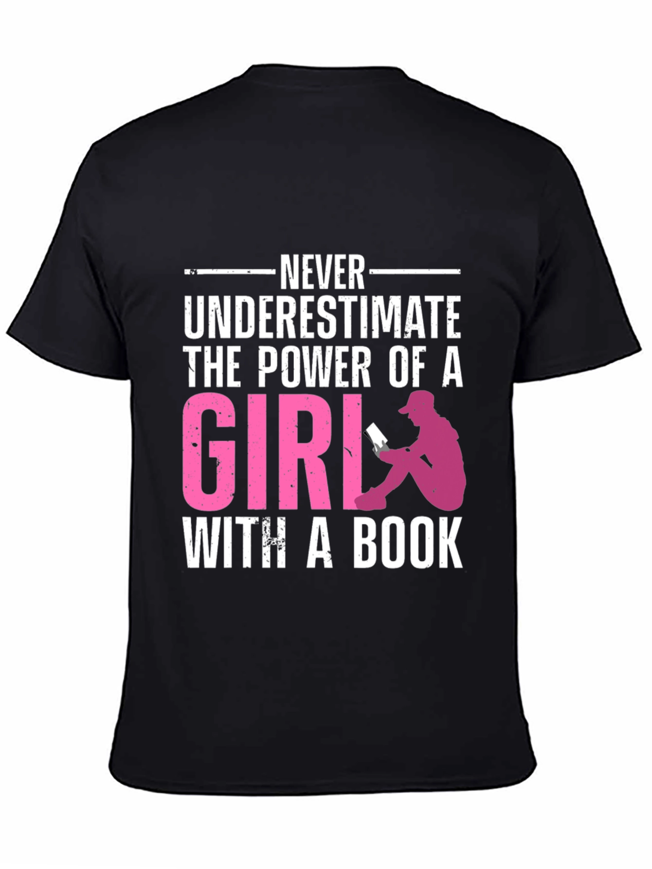 Black Power of a Girl with a Book T-Shirt view 4