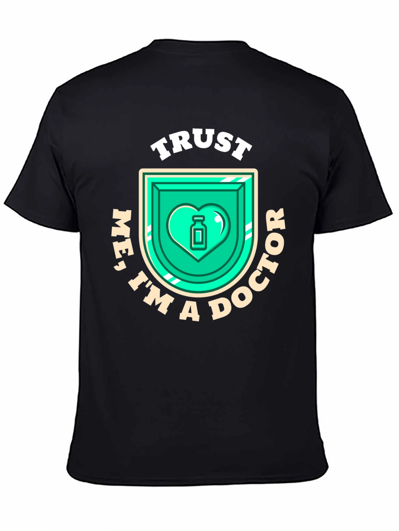Black Trust Me I'm A Doctor Black T-Shirt view 4