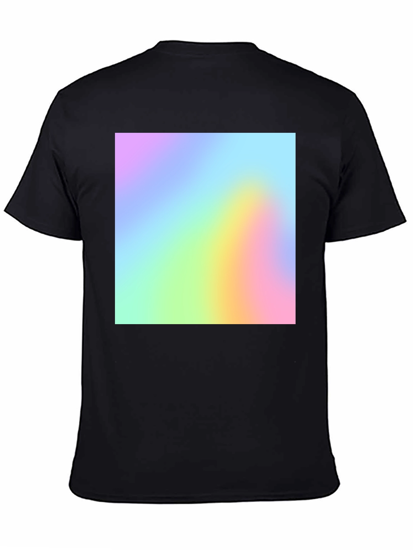 Black Vibrant Spectrum Graphic Black T-Shirt view 4