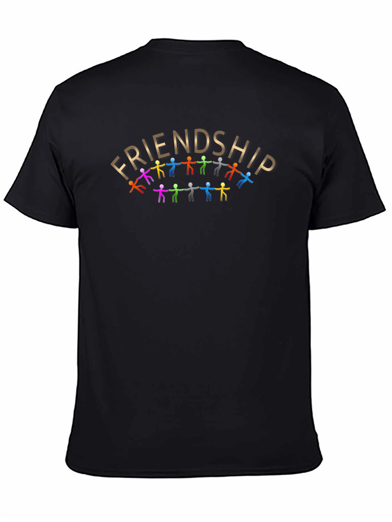 Black Friendship Graphic Tee - Black view 4