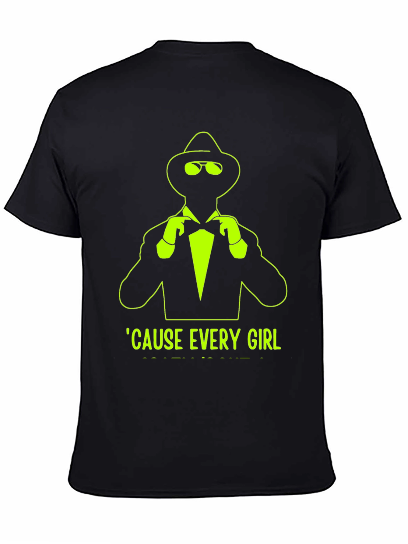 Black Mystery Man Graphic Tee - Cause Every Girl... view 4