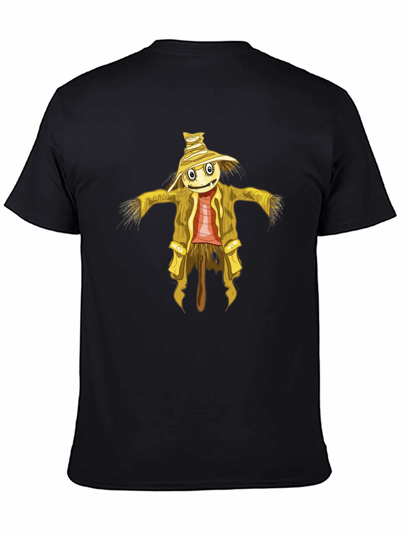 Black Scarecrow Graphic Tee - Men's Black T-Shirt view 4