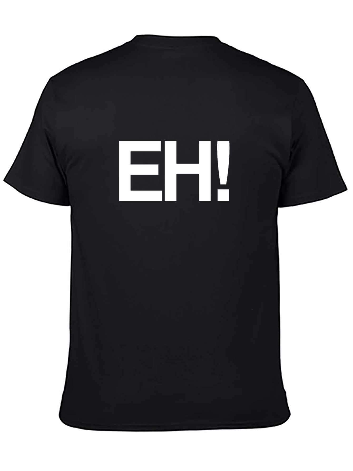 Black EH! Graphic Tee - Bold Statement T-Shirt view 4
