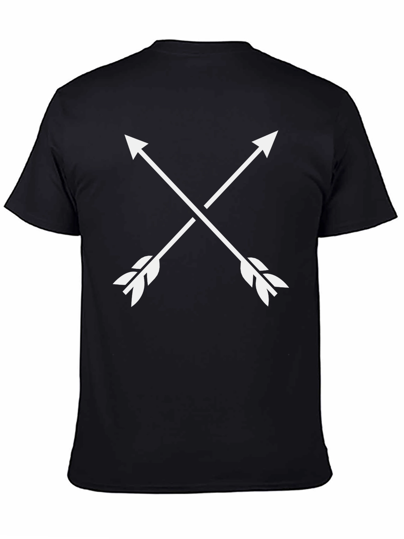Black Crossed Arrows Graphic Tee - Modern Minimalist Design view 4