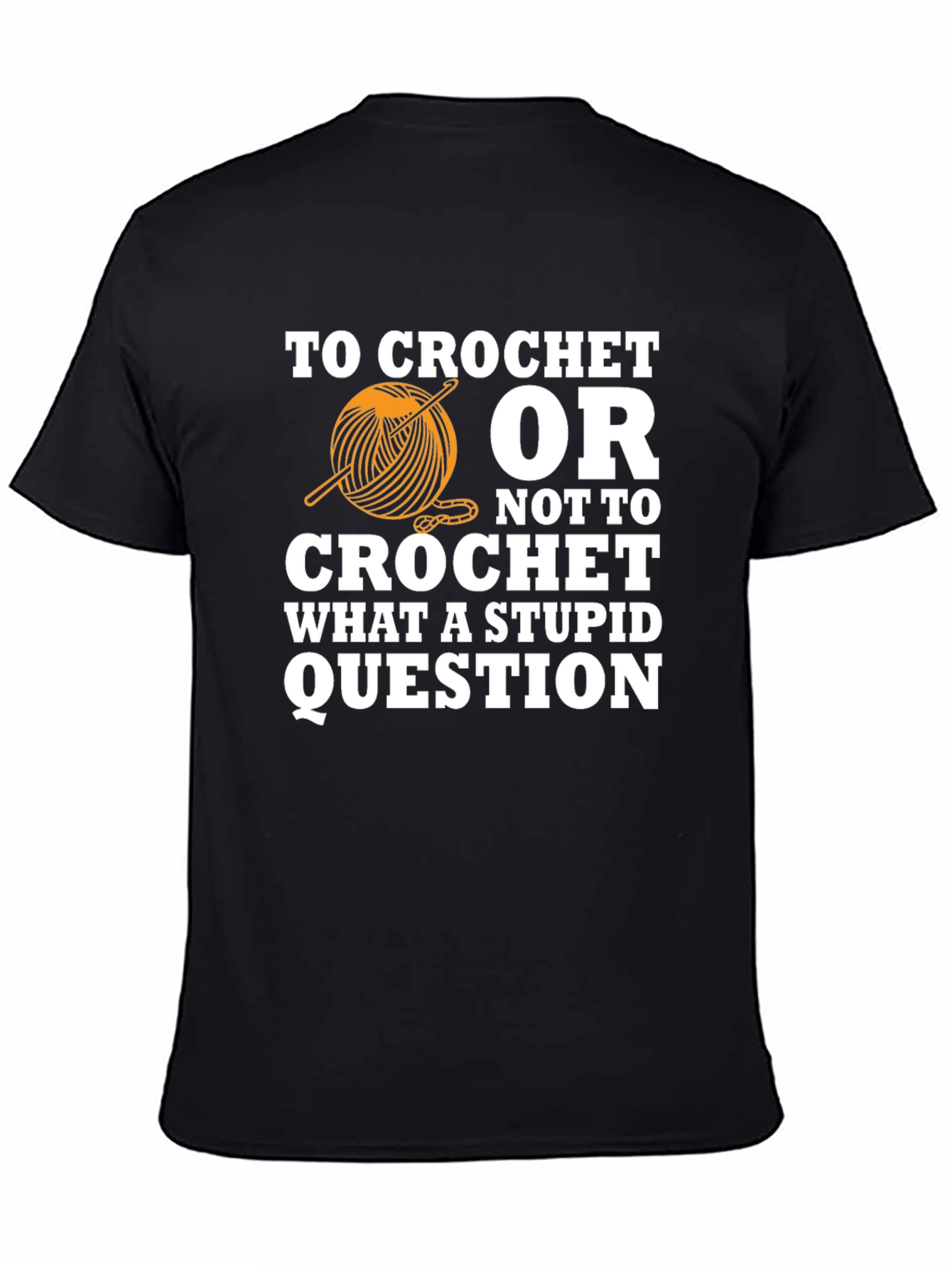 Black Crochet T-Shirt - Funny Crocheting Gift Idea view 4