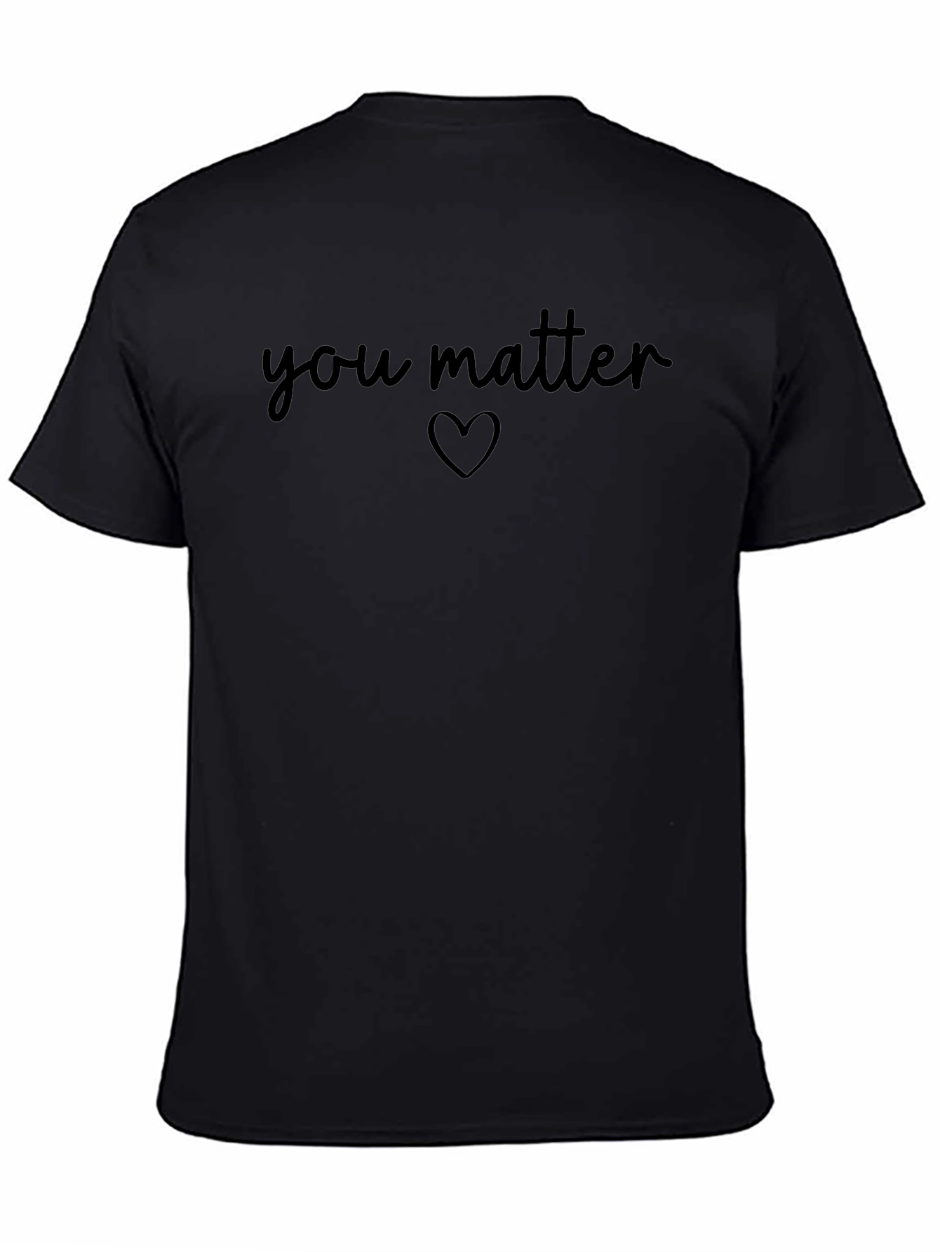 Black You Matter Graphic Tee - Black Casual T-Shirt view 4