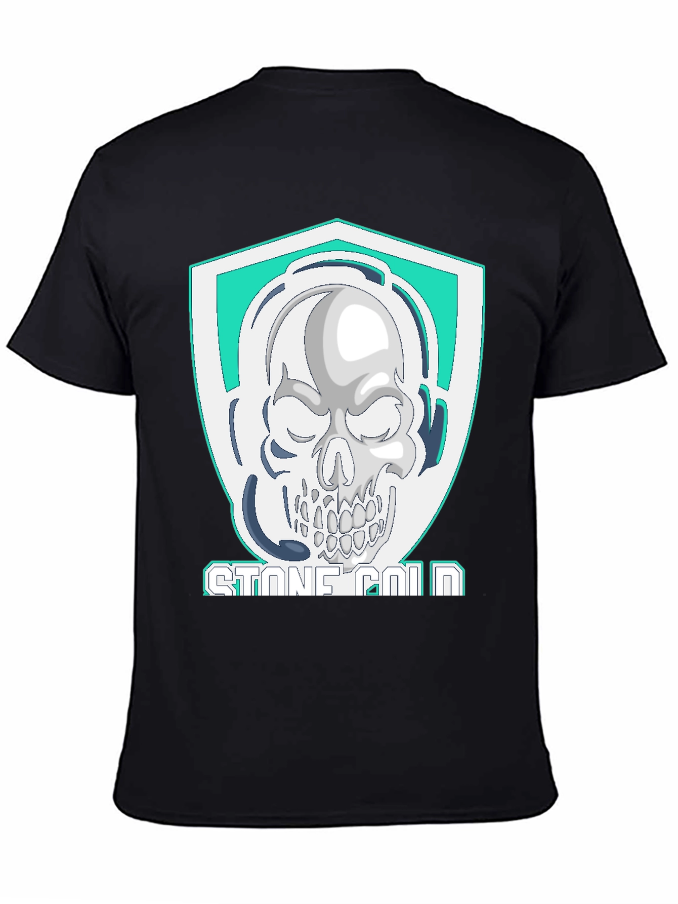 Black Stone Cold Skull T-Shirt view 4