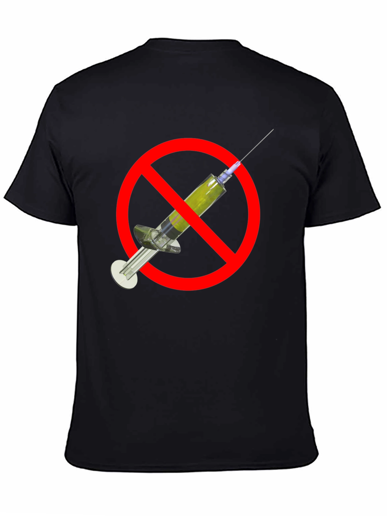 Black Anti-Vaccine T-Shirt - No Jab Zone - Black view 4