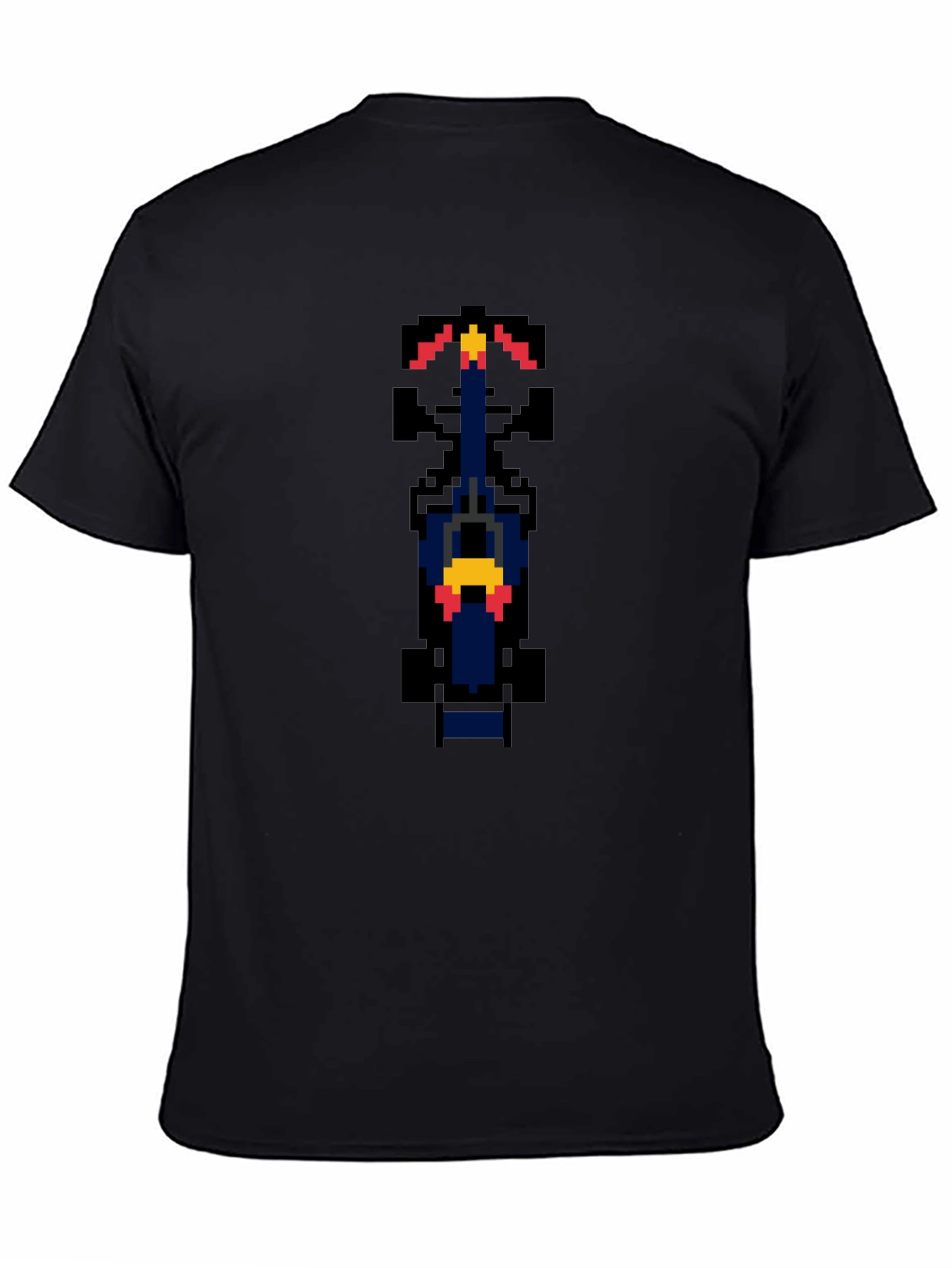 Black Retro Pixel Racer T-Shirt - Black view 4
