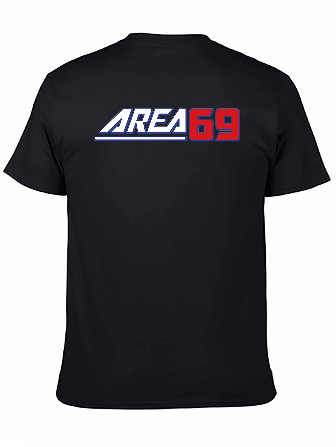 Black Area 69 T-Shirt - Humorous Graphic Tee view 4