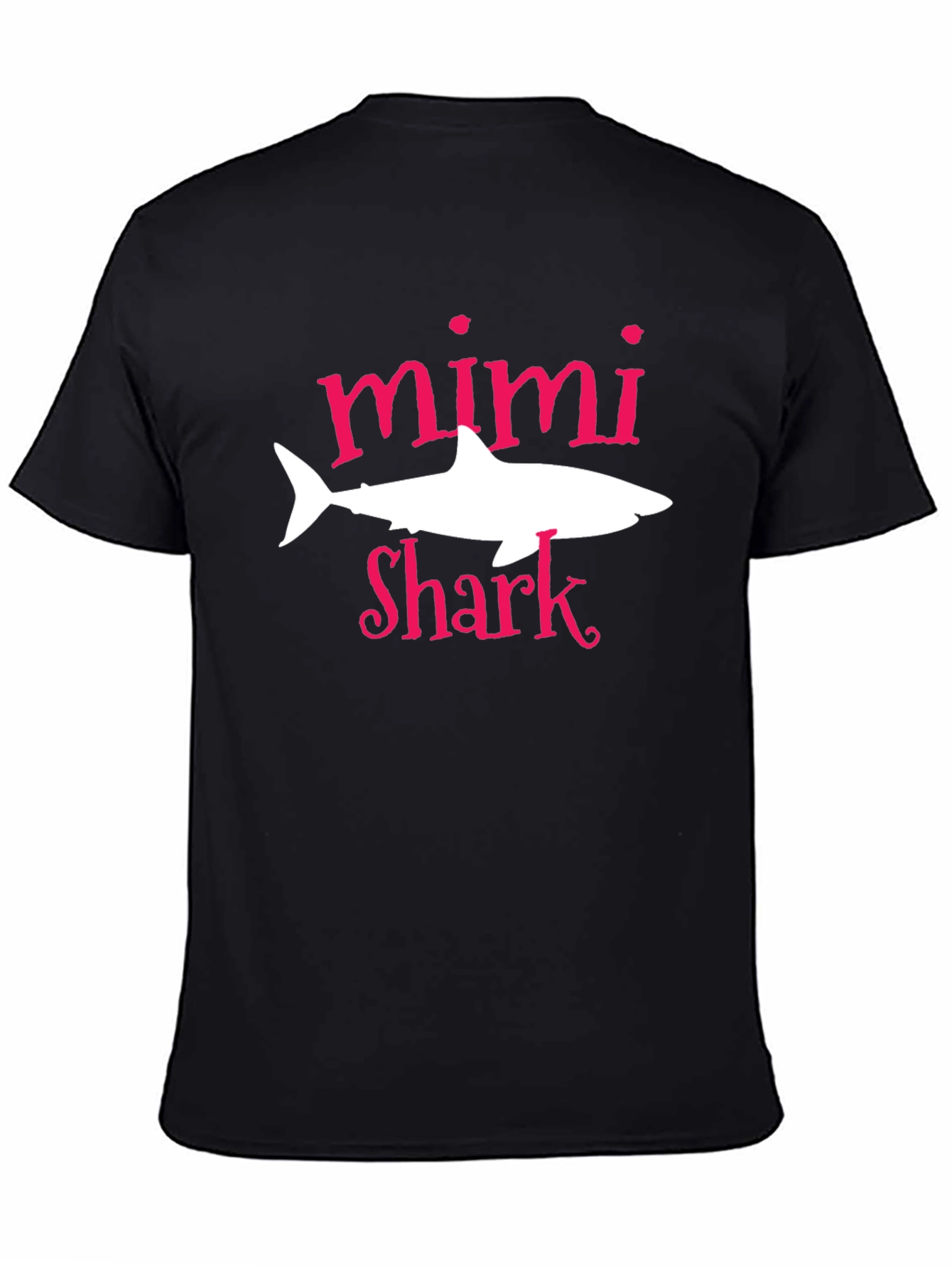 Black Mimi Shark Graphic Tee - Black Cotton T-Shirt view 4