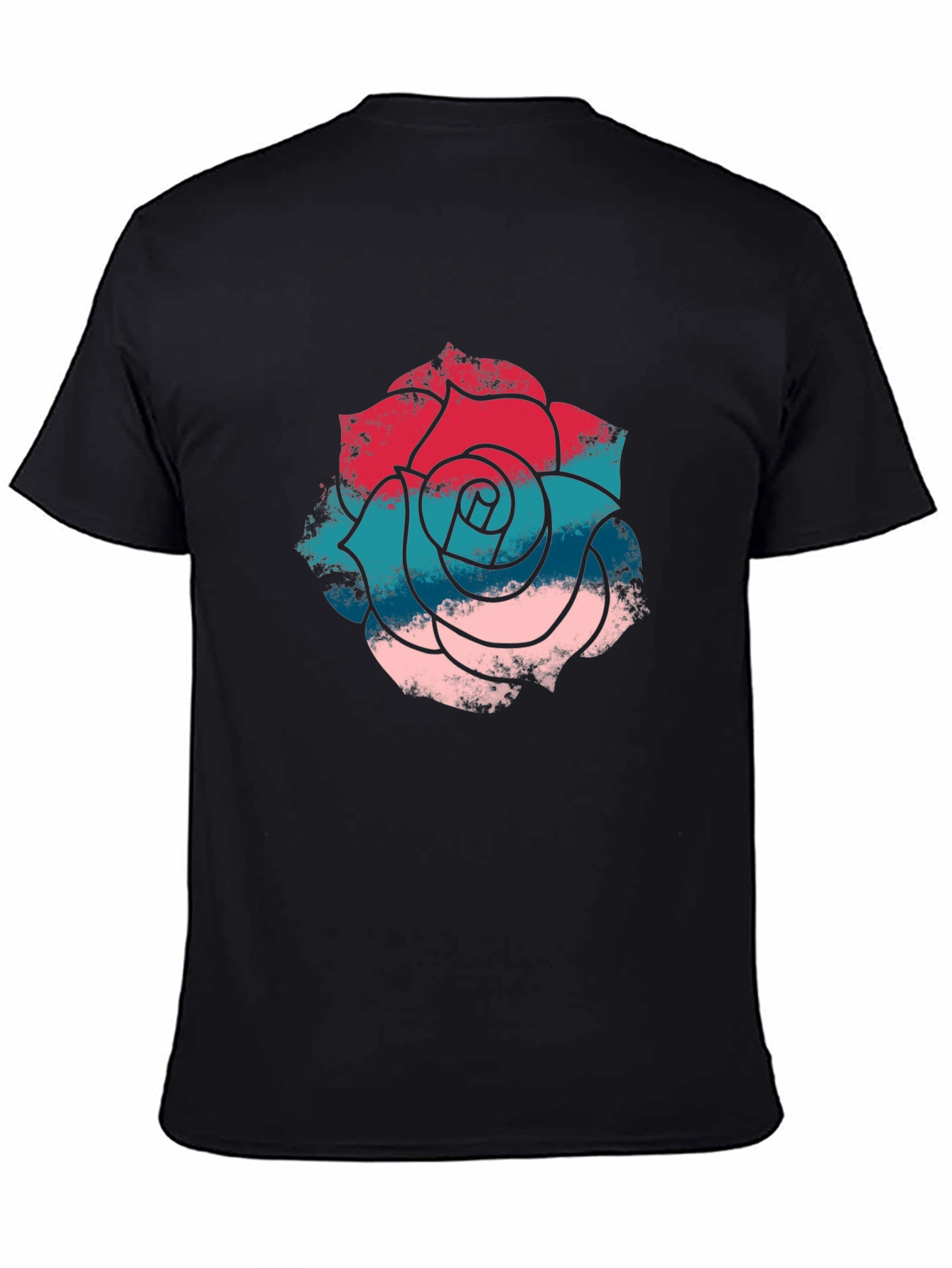 Black Rose Graphic T-Shirt - Stylish Men's Casual Tee view 4