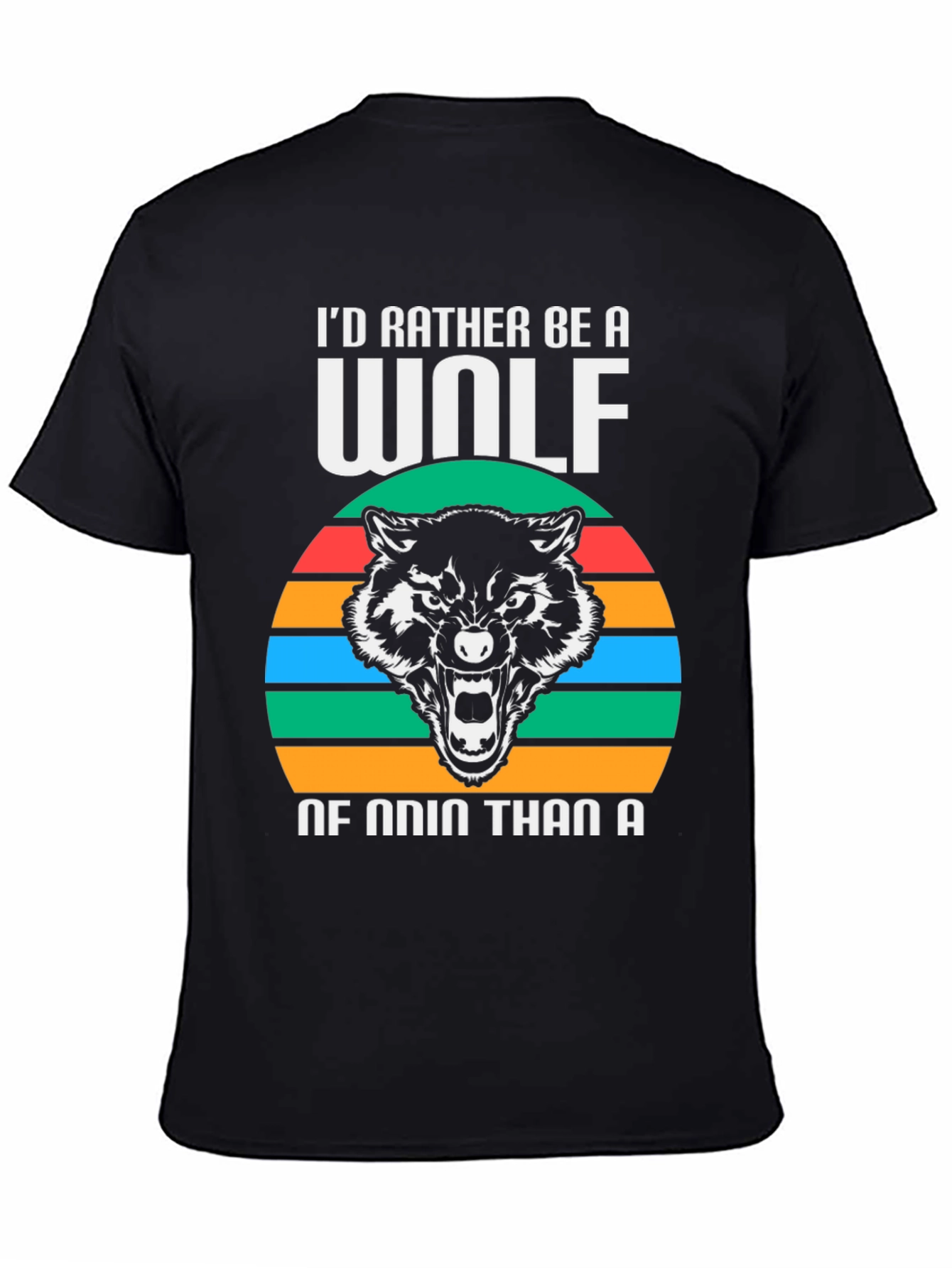 Black Wolf of Odin Graphic Tee view 4