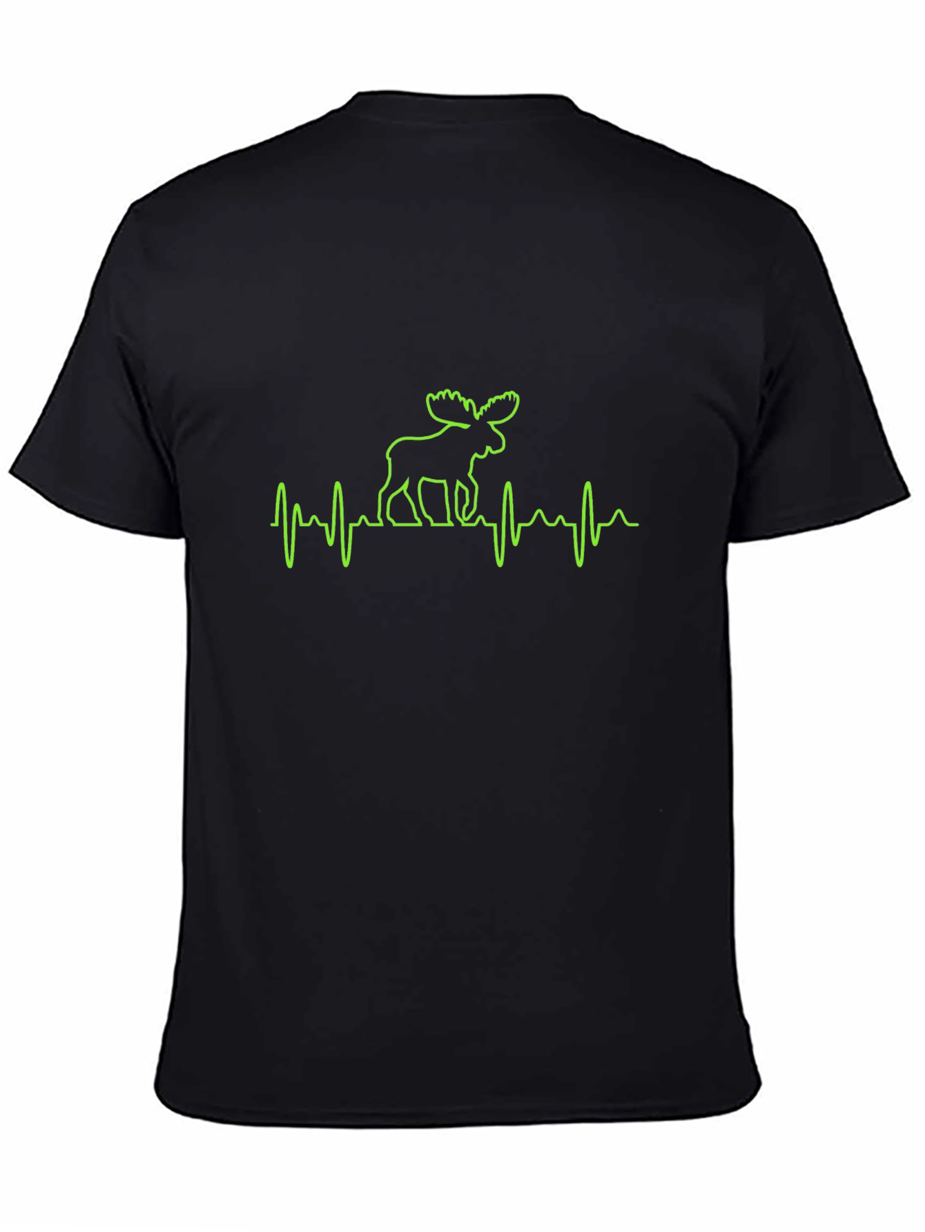Black Moose Heartbeat T-Shirt - Black view 4